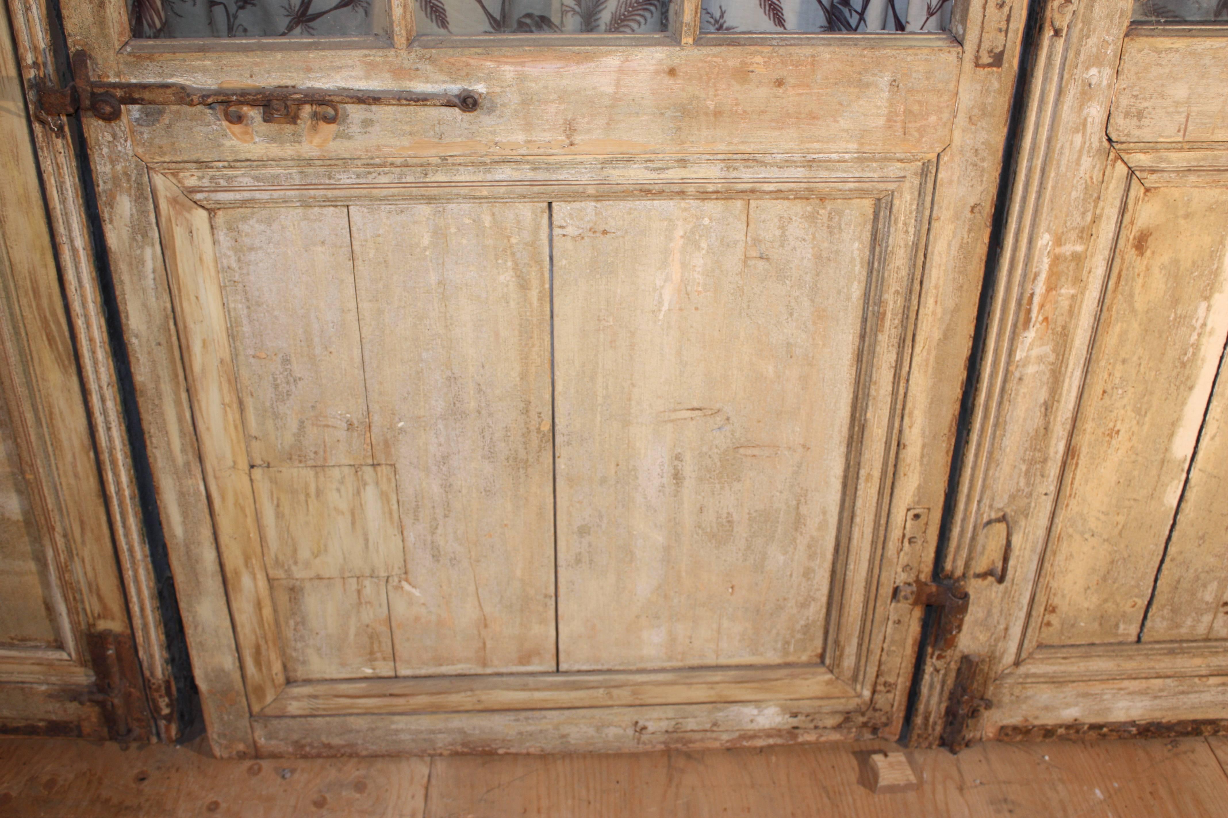 Large Directoire Period Glazed Boiserie Panels with Door For Sale 1
