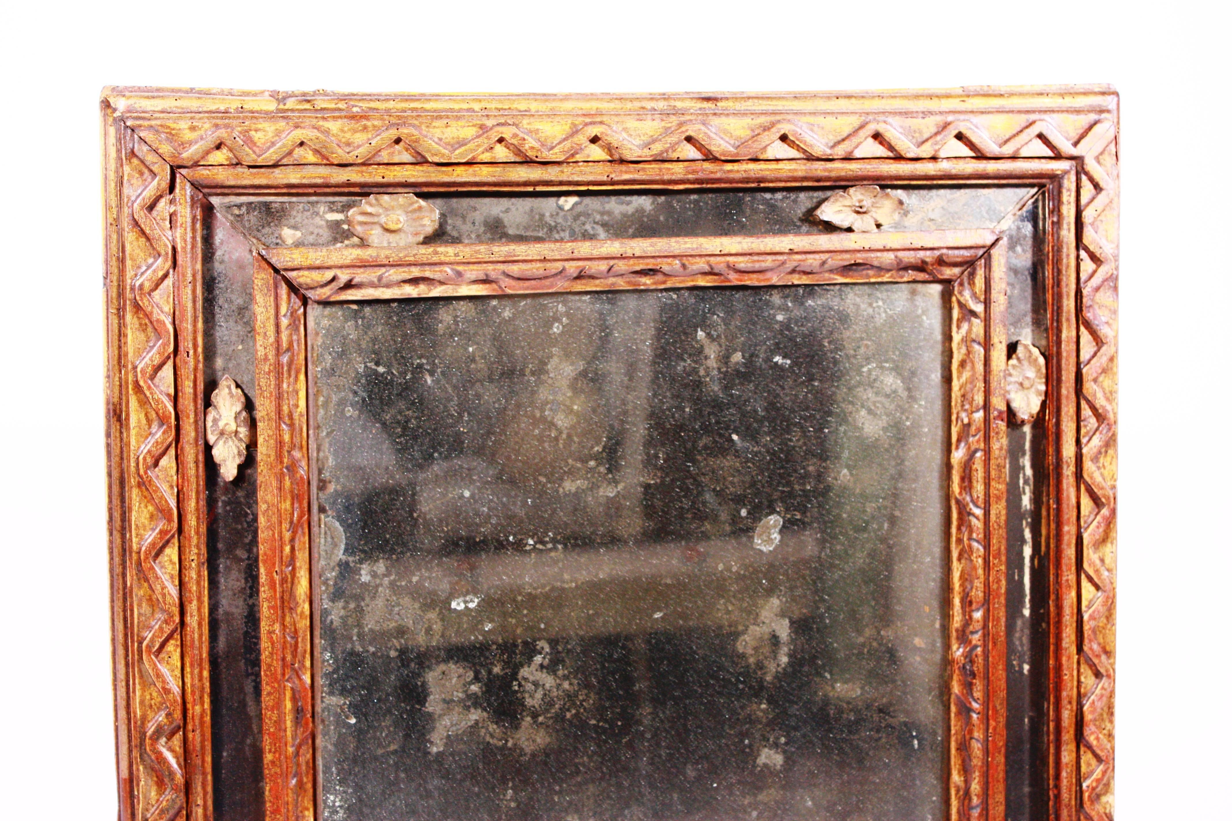 Wood 17th Century Italian Neoclassical Mirror