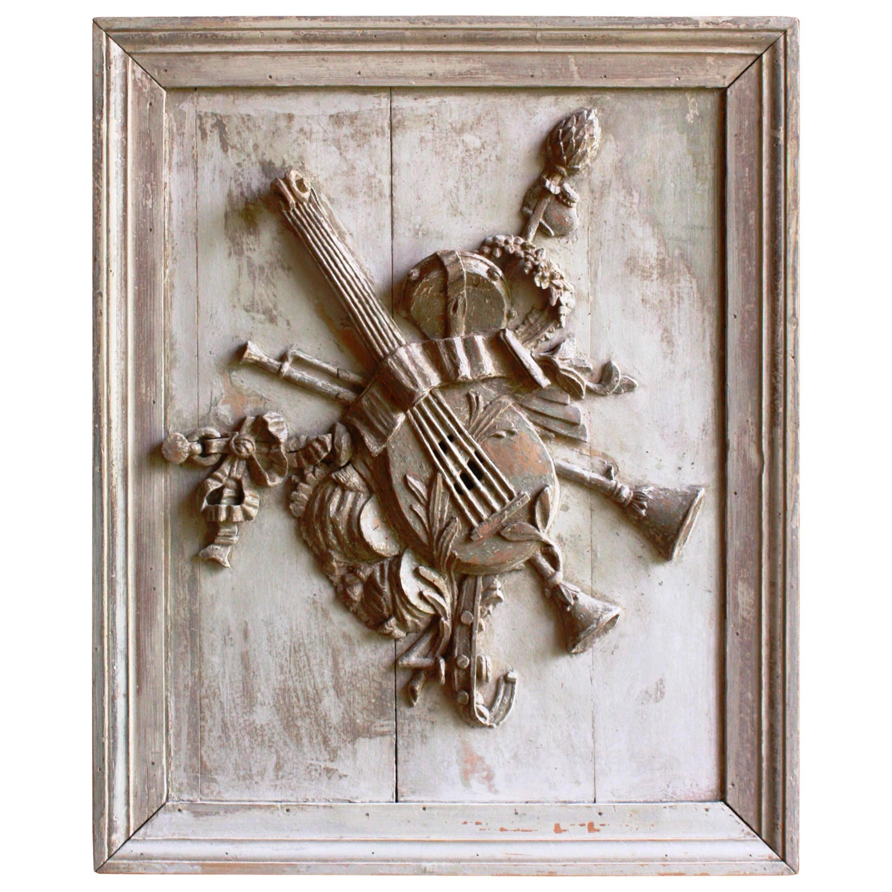 Louis XVI Period Grisaille Trophy Panel