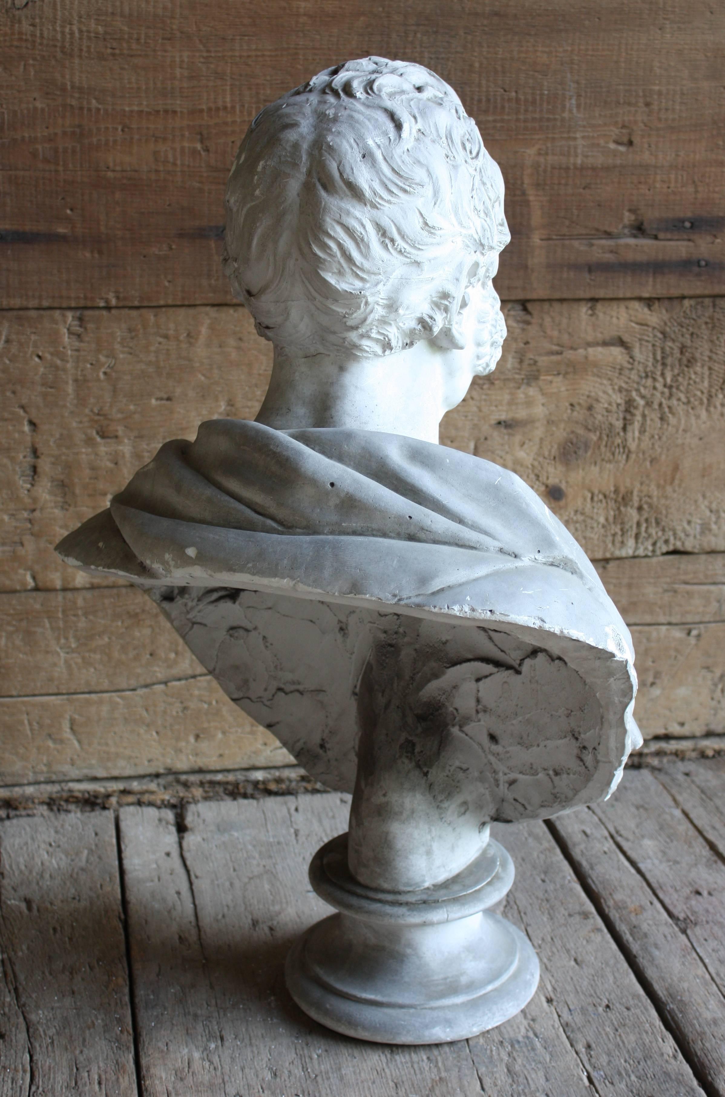 Neoclassical Revival 19th Century Plaster Neoclassic Bust