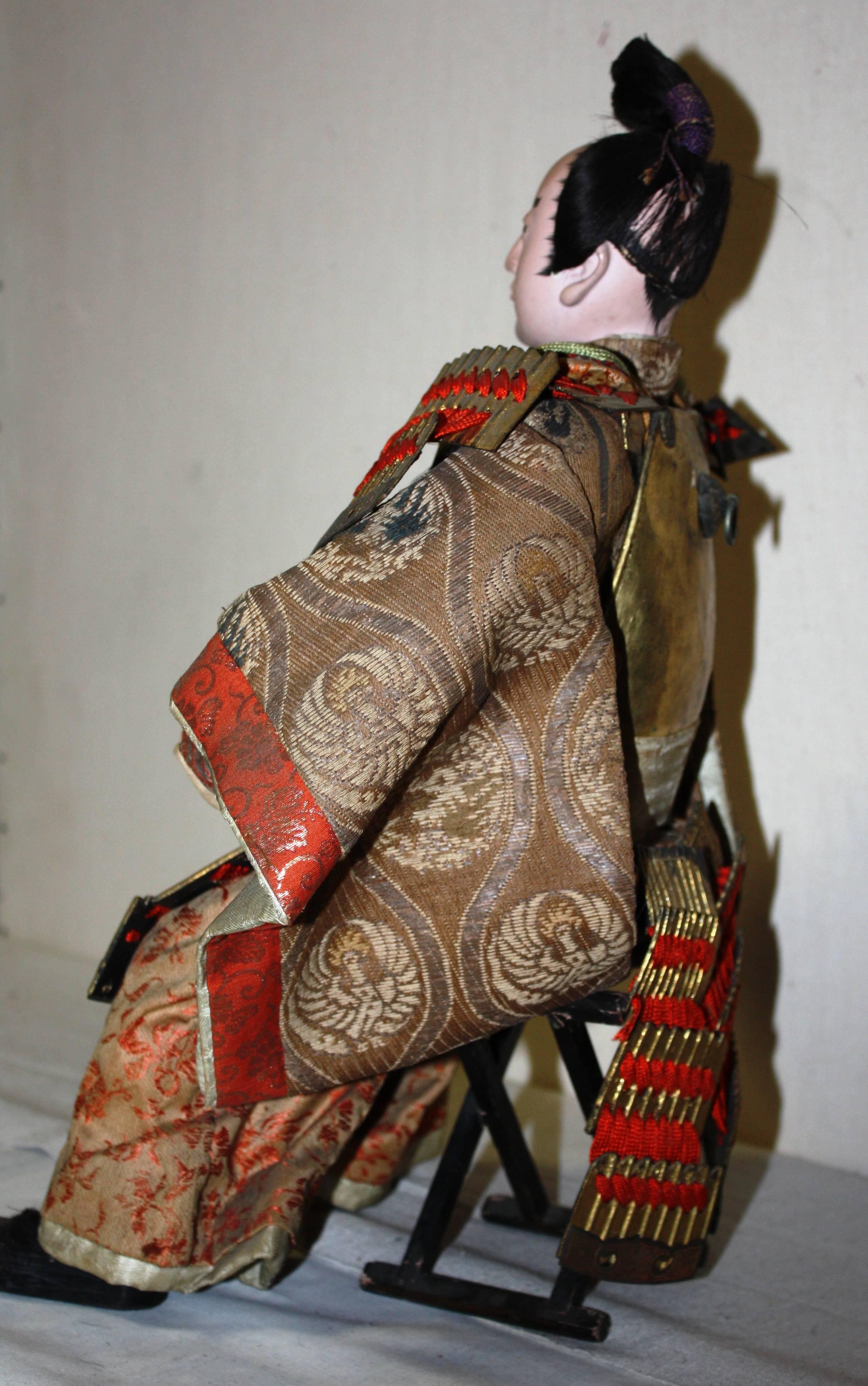 19th Century Japanese Samurai Doll, Meiji Period