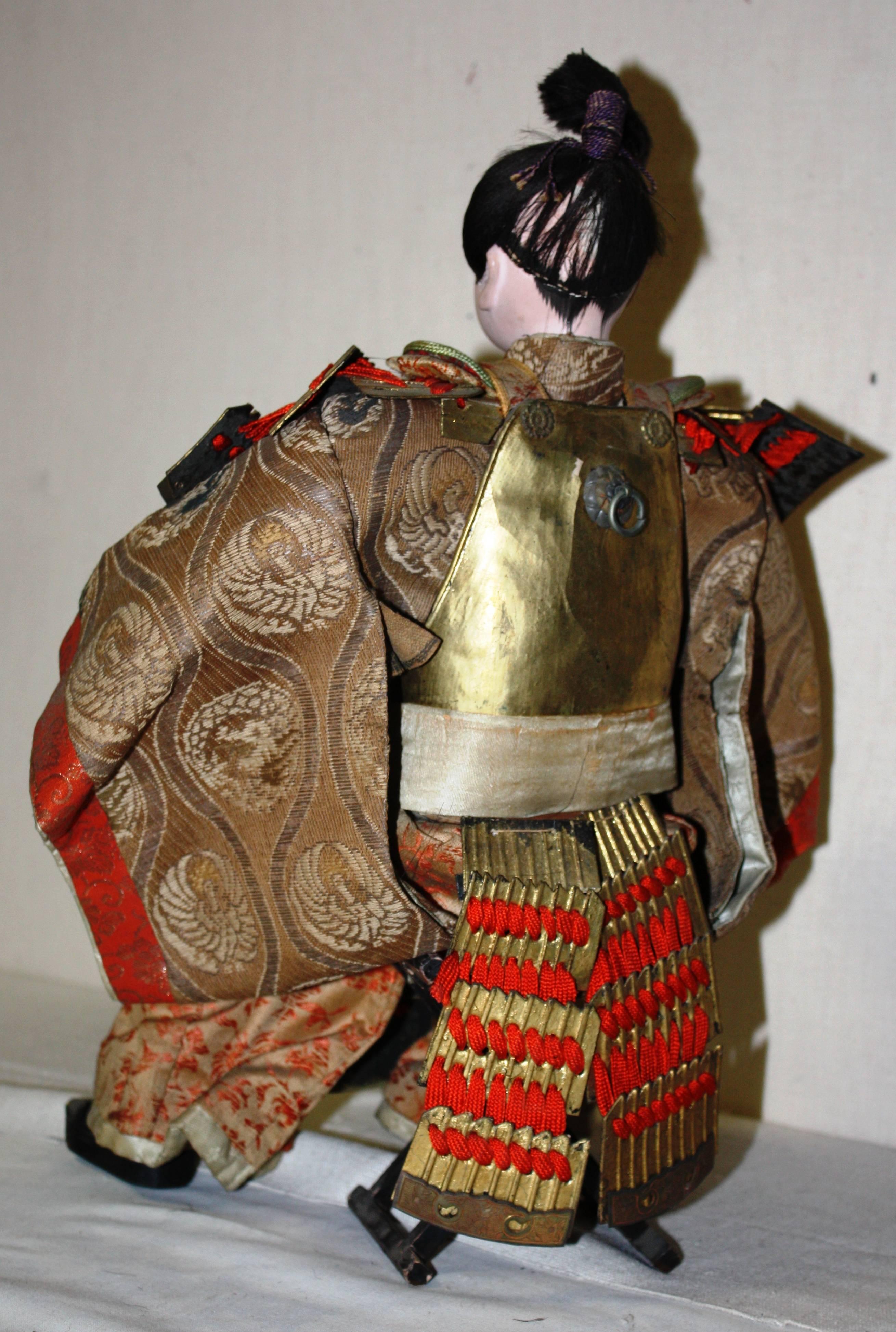 antique japanese samurai dolls