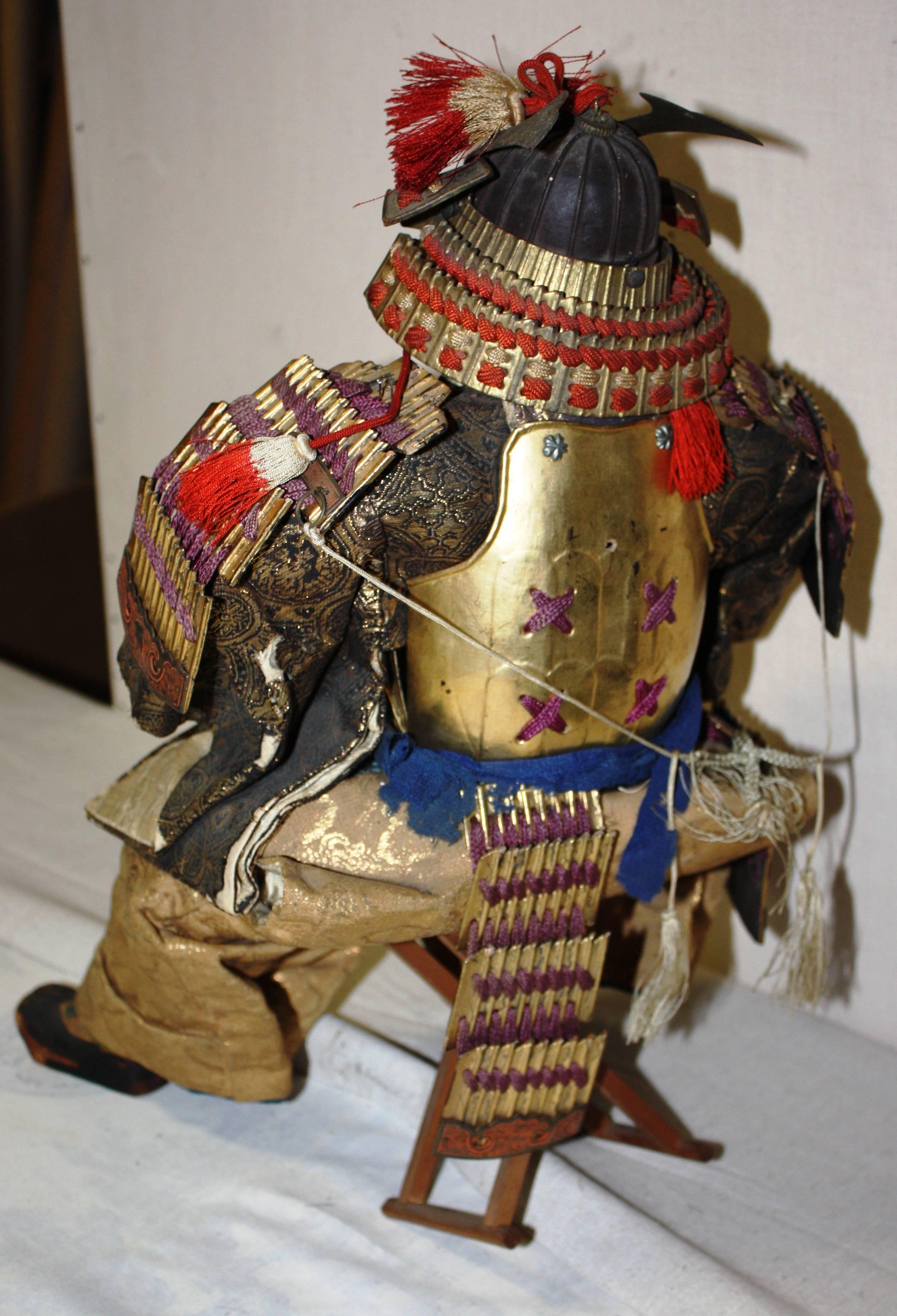 Japanese Samurai Doll, Meiji Period In Good Condition In Doylestown, PA