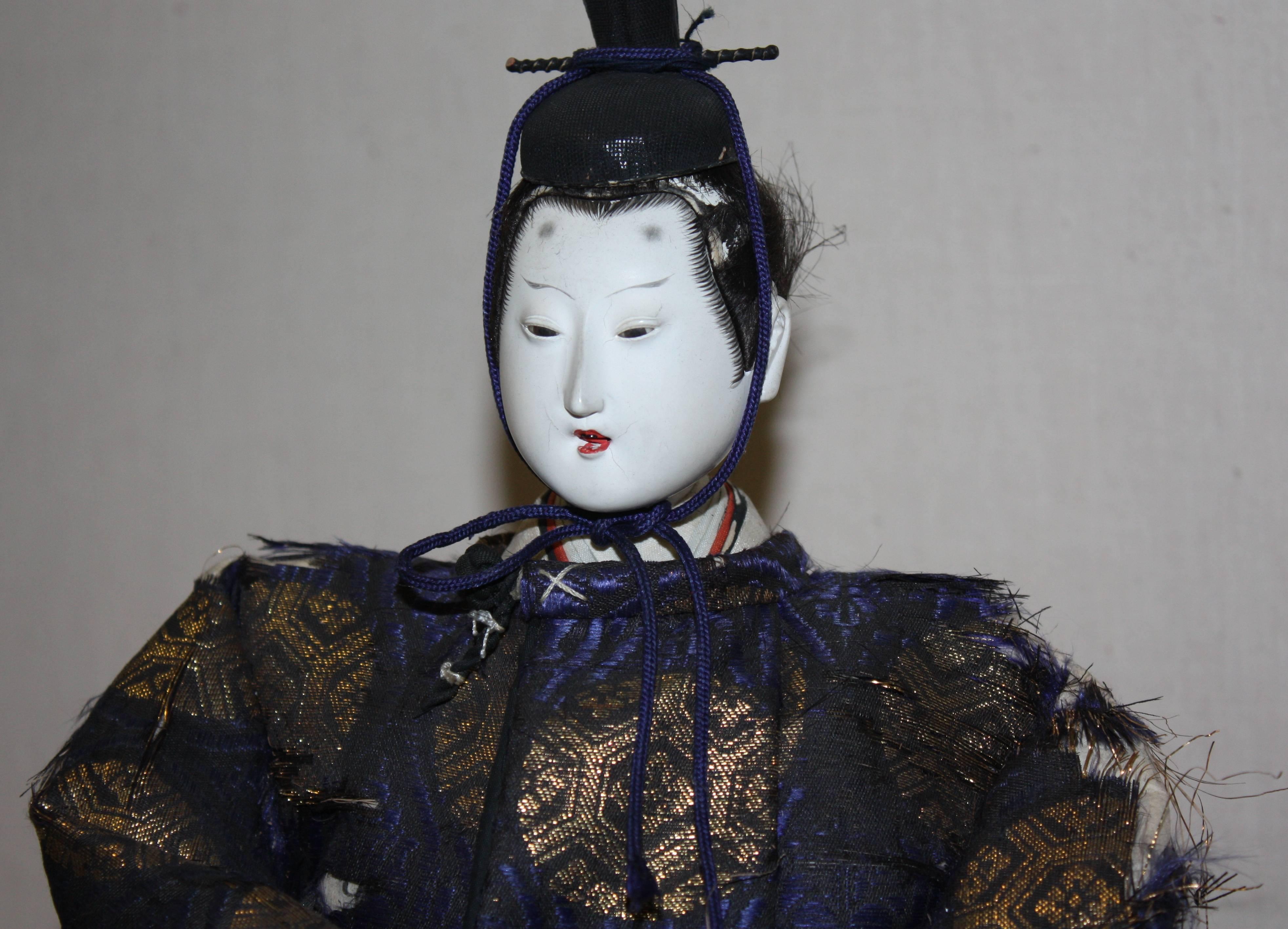 19th Century Japanese Emperor Doll, Meiji Period 