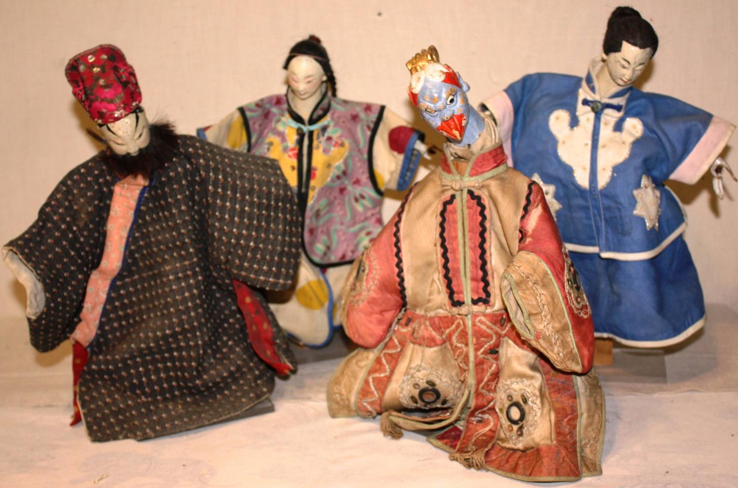 Collection of Four 19th Century Chinese HandPuppets at 1stdibs