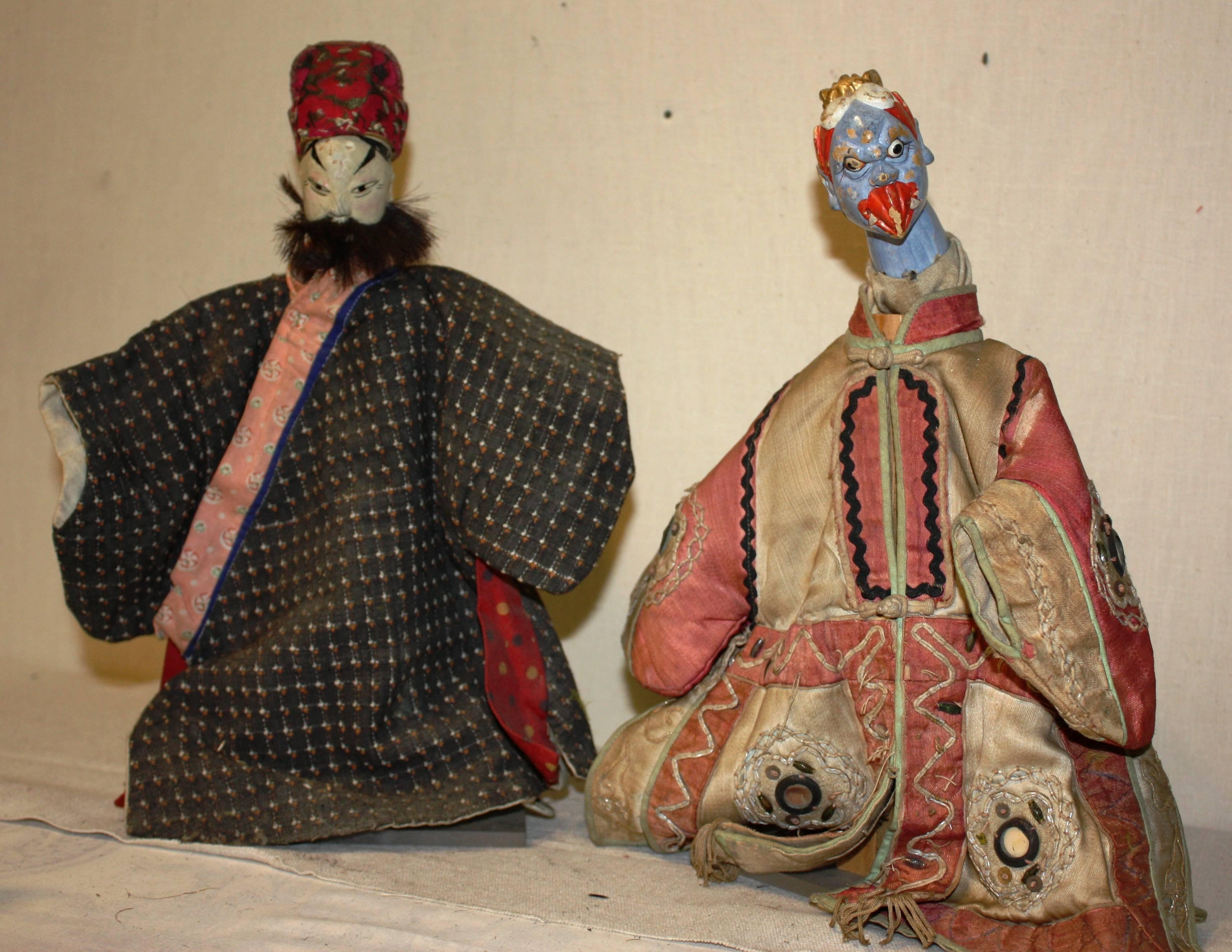 Ceramic Collection of Four 19th Century Chinese Hand-Puppets