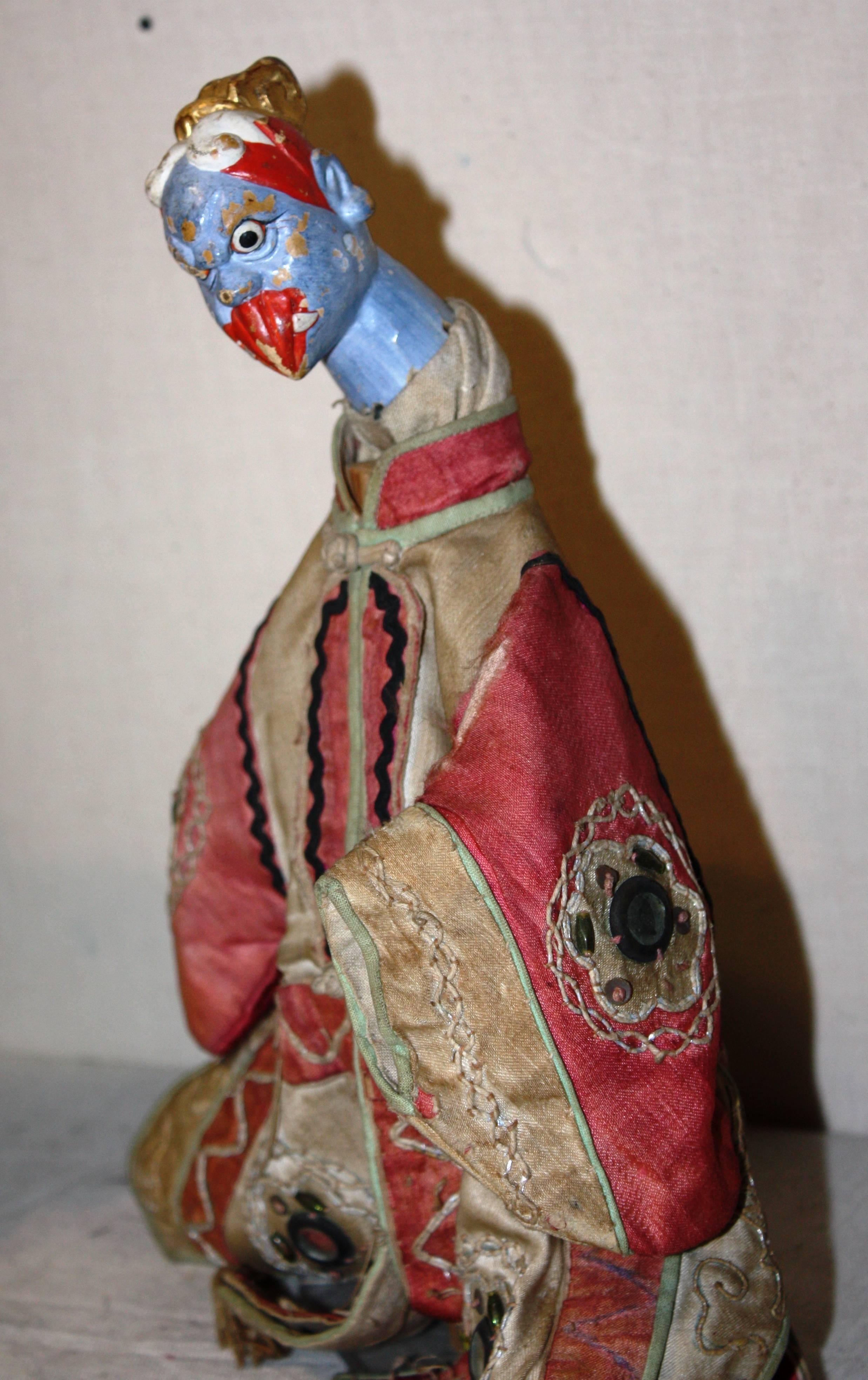 Collection of Four 19th Century Chinese Hand-Puppets In Good Condition In Doylestown, PA
