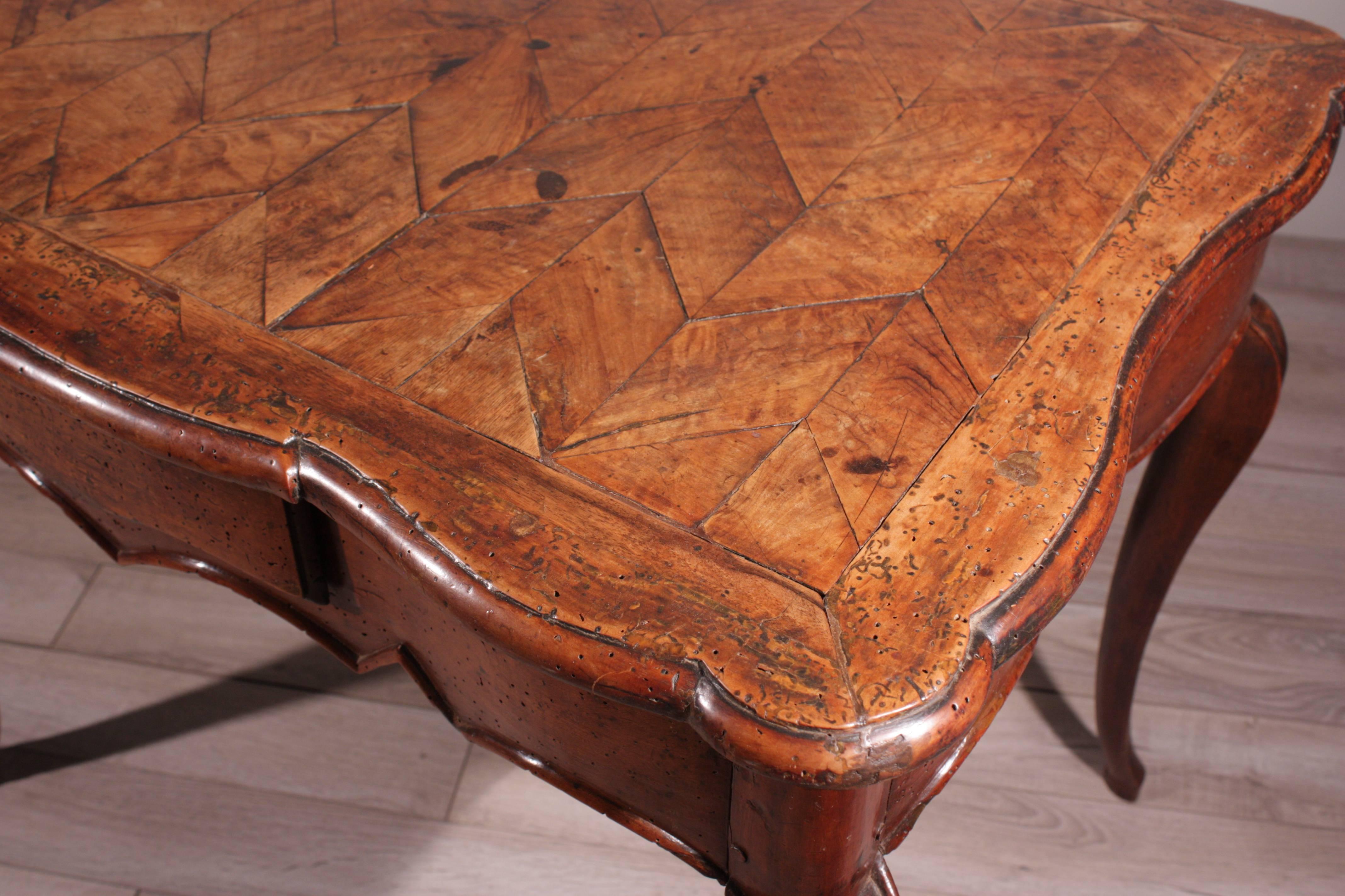 Early Louis XV Period Side Table, Parquetry Top 1