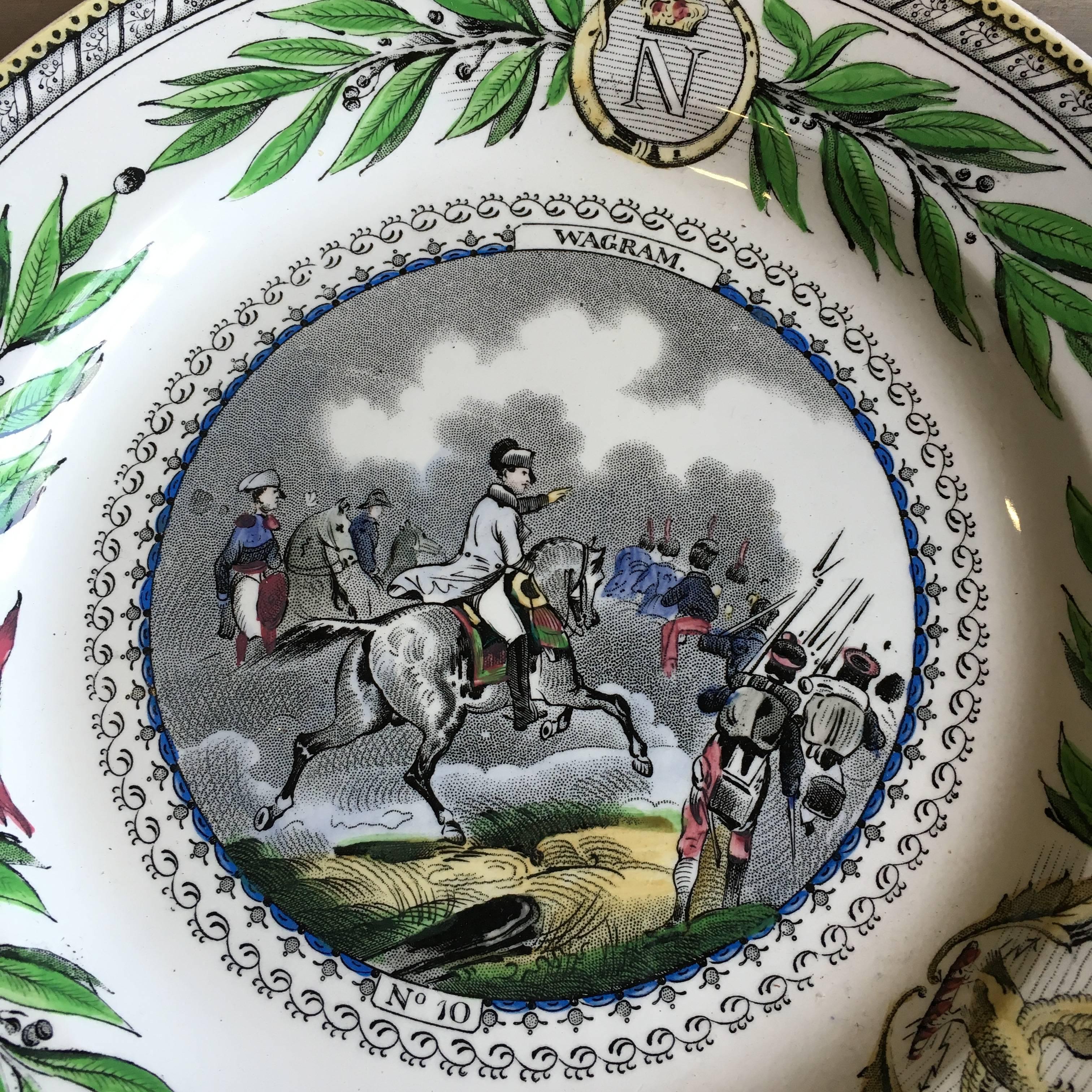 Empire Set of Four Creil Plates, Napoleon