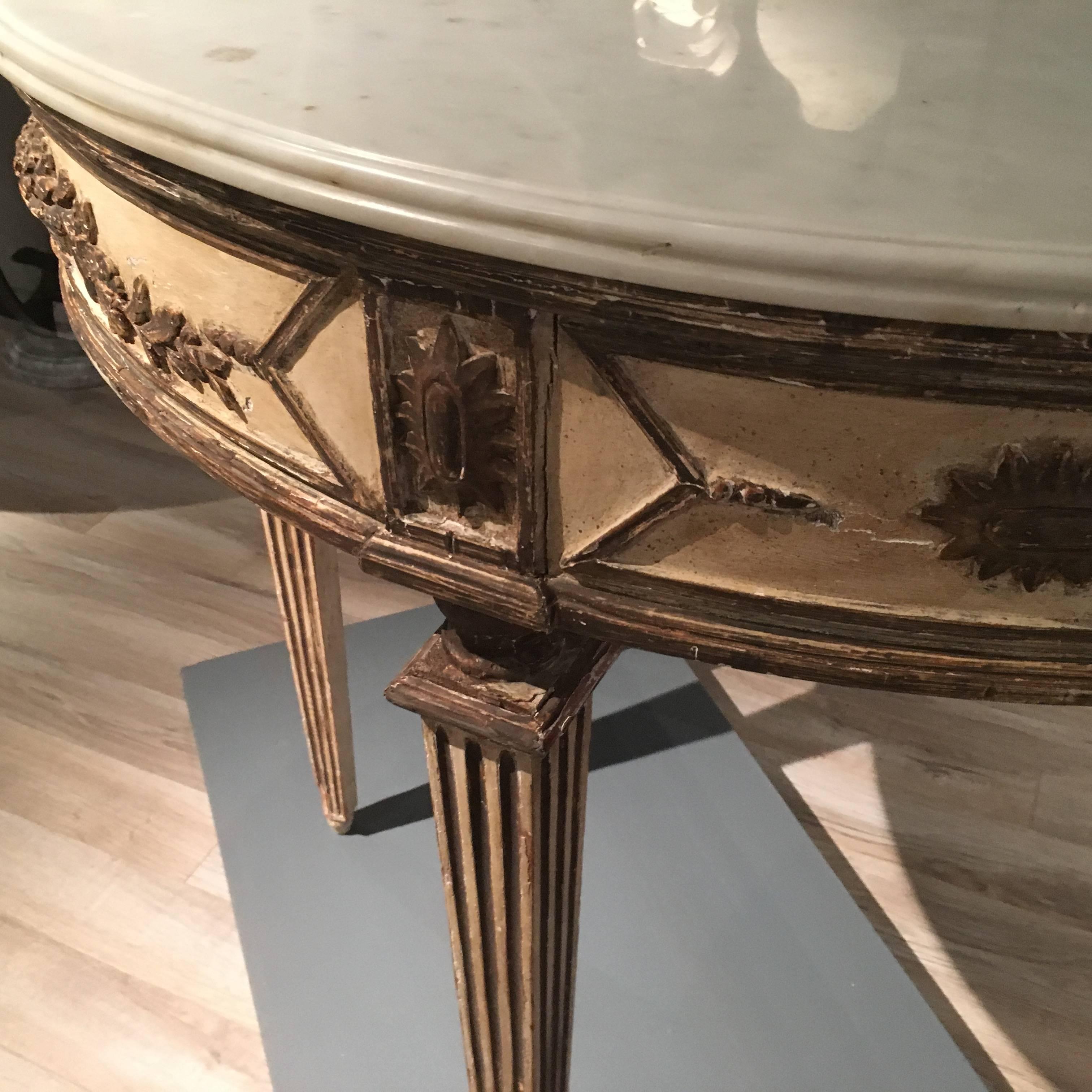 Wood Italian Neoclassical Console Table, circa 1800