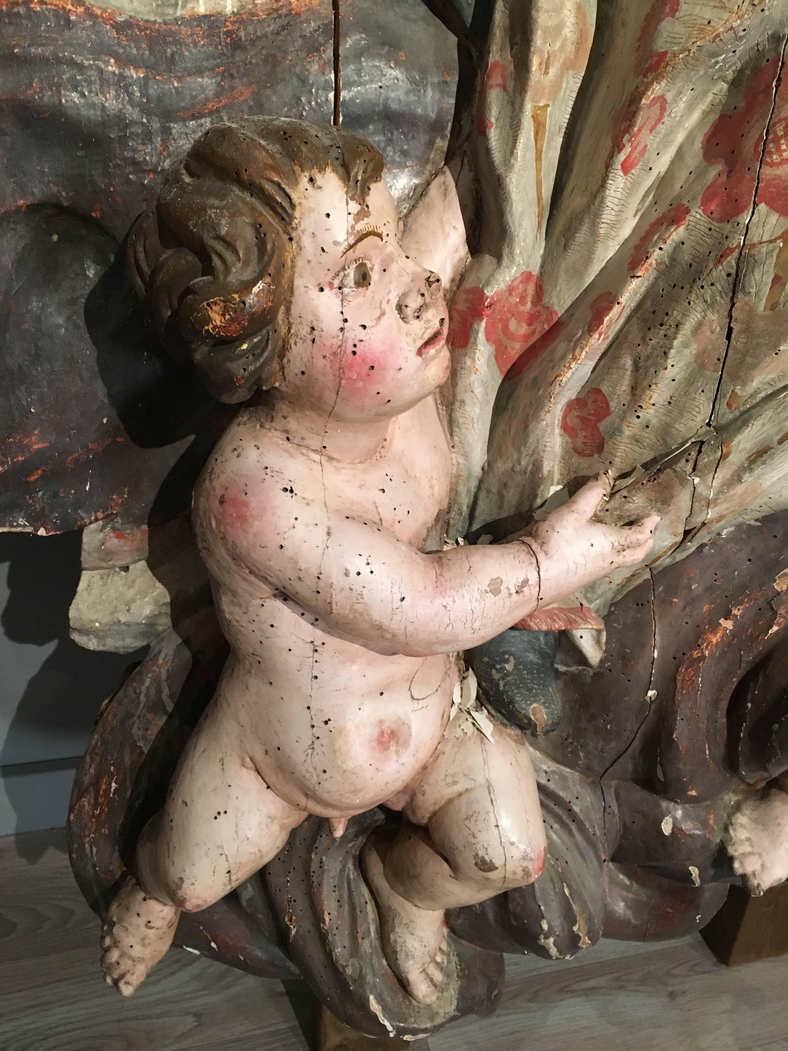 Large 17th Century Italian High-Relief Carving 