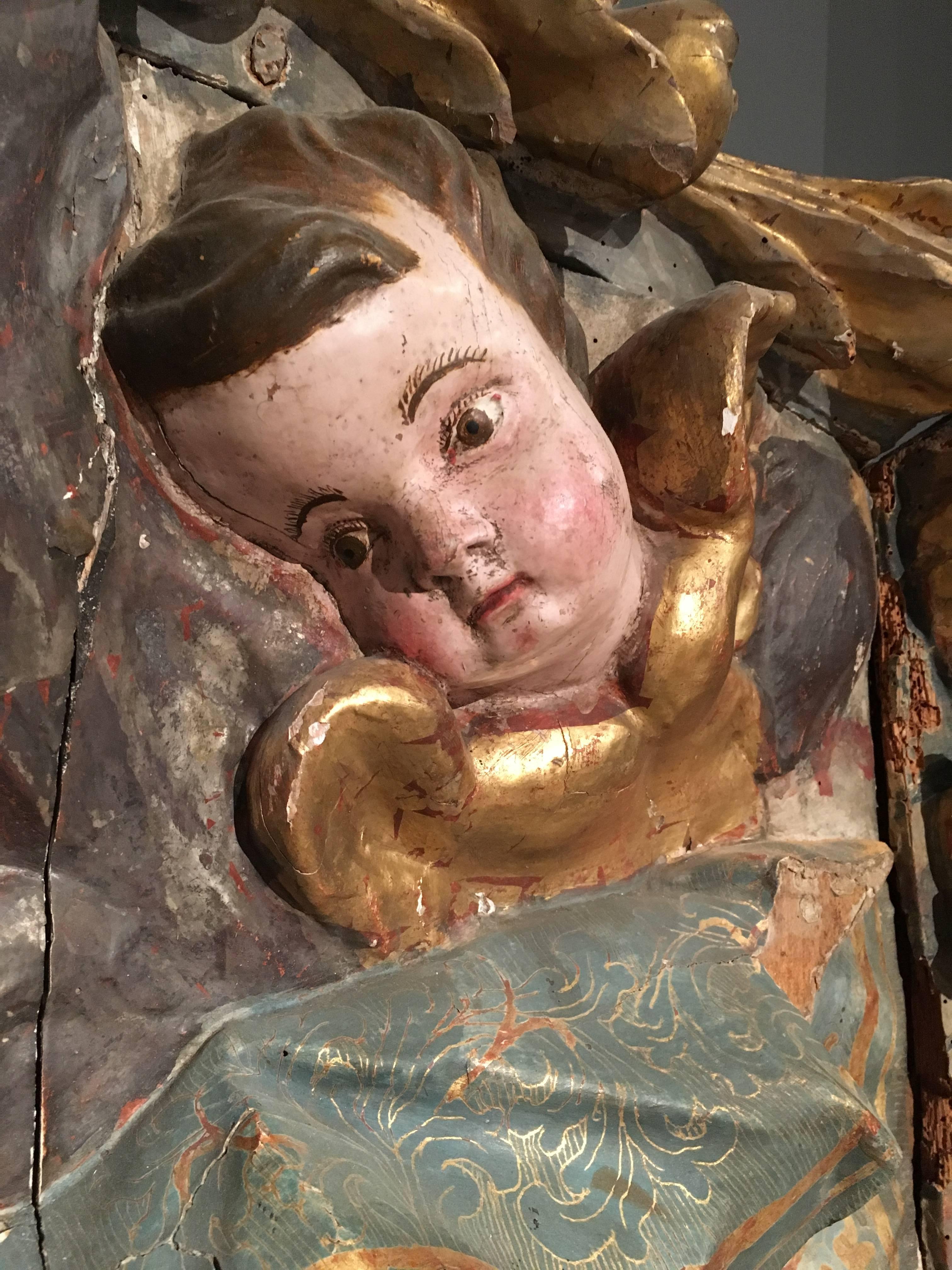 Large 17th Century Italian High-Relief Carving 