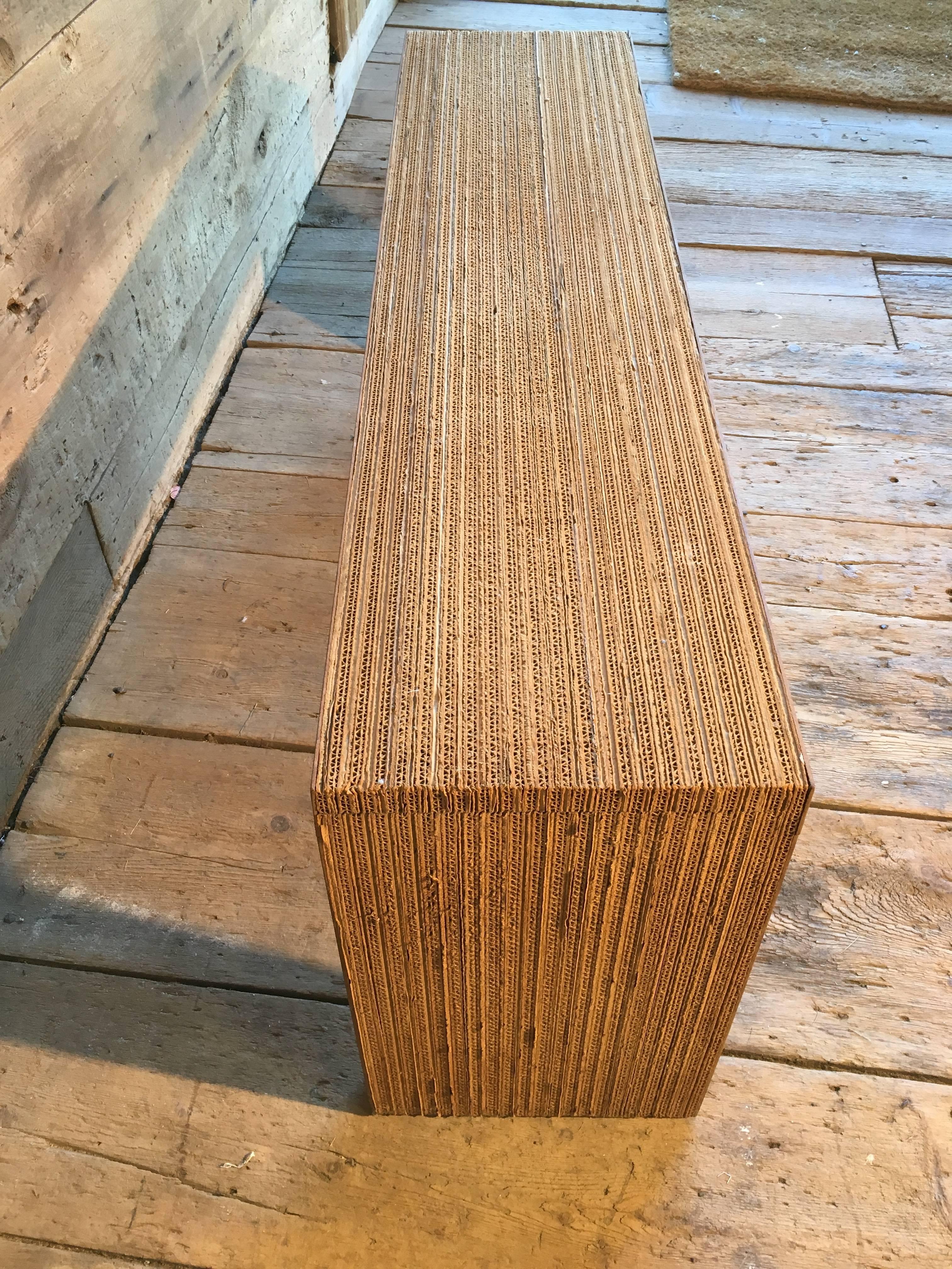 Modern Frank Gehry, Easy Edges Cardboard Console Table, circa 1973