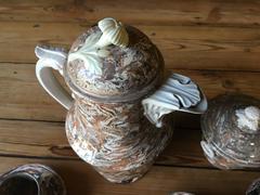 Rare Early 19th Century Demitasse Coffee Set from Apt, France