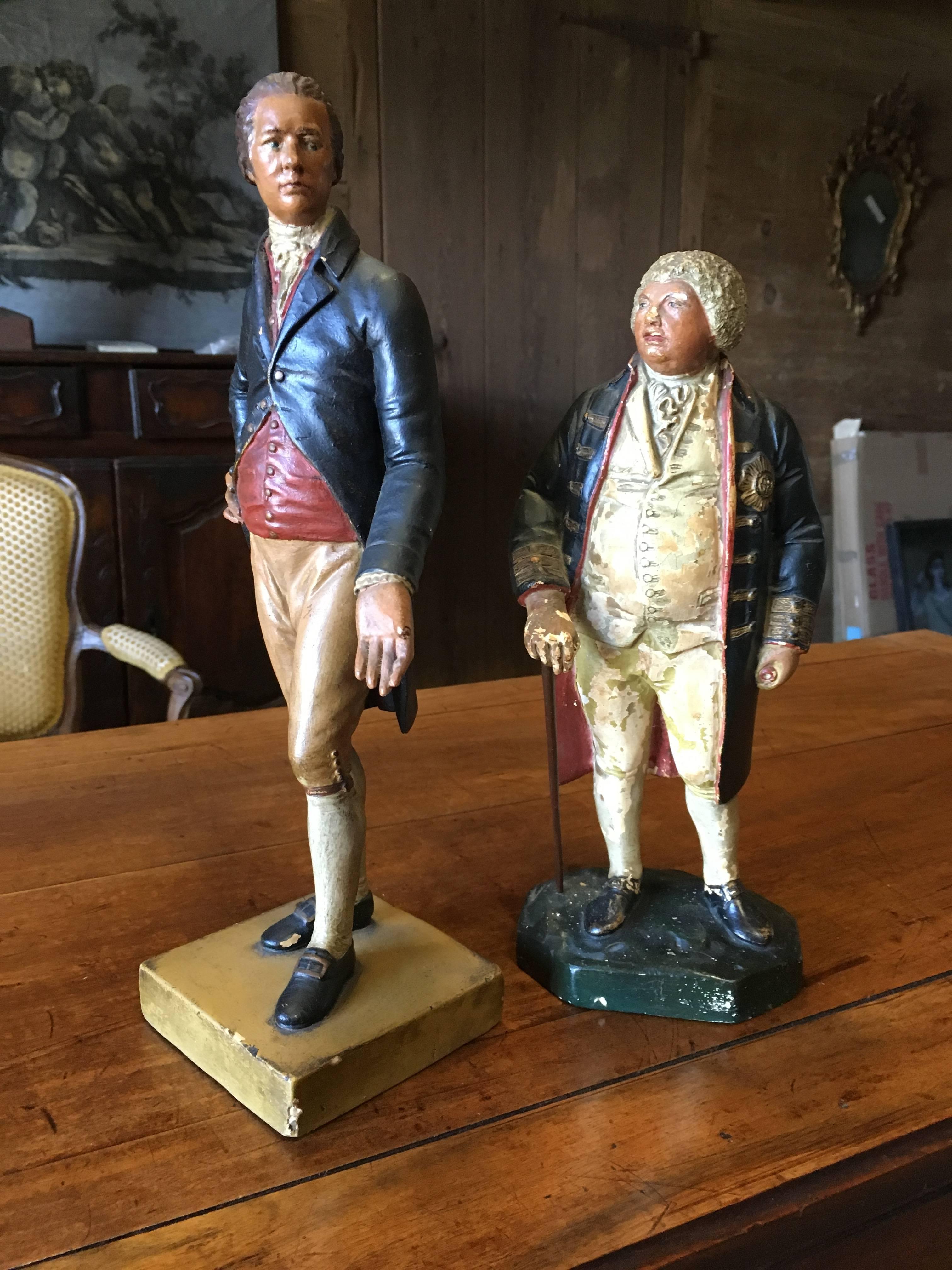 Two 19th Century Chalkware Figures In Good Condition In Doylestown, PA