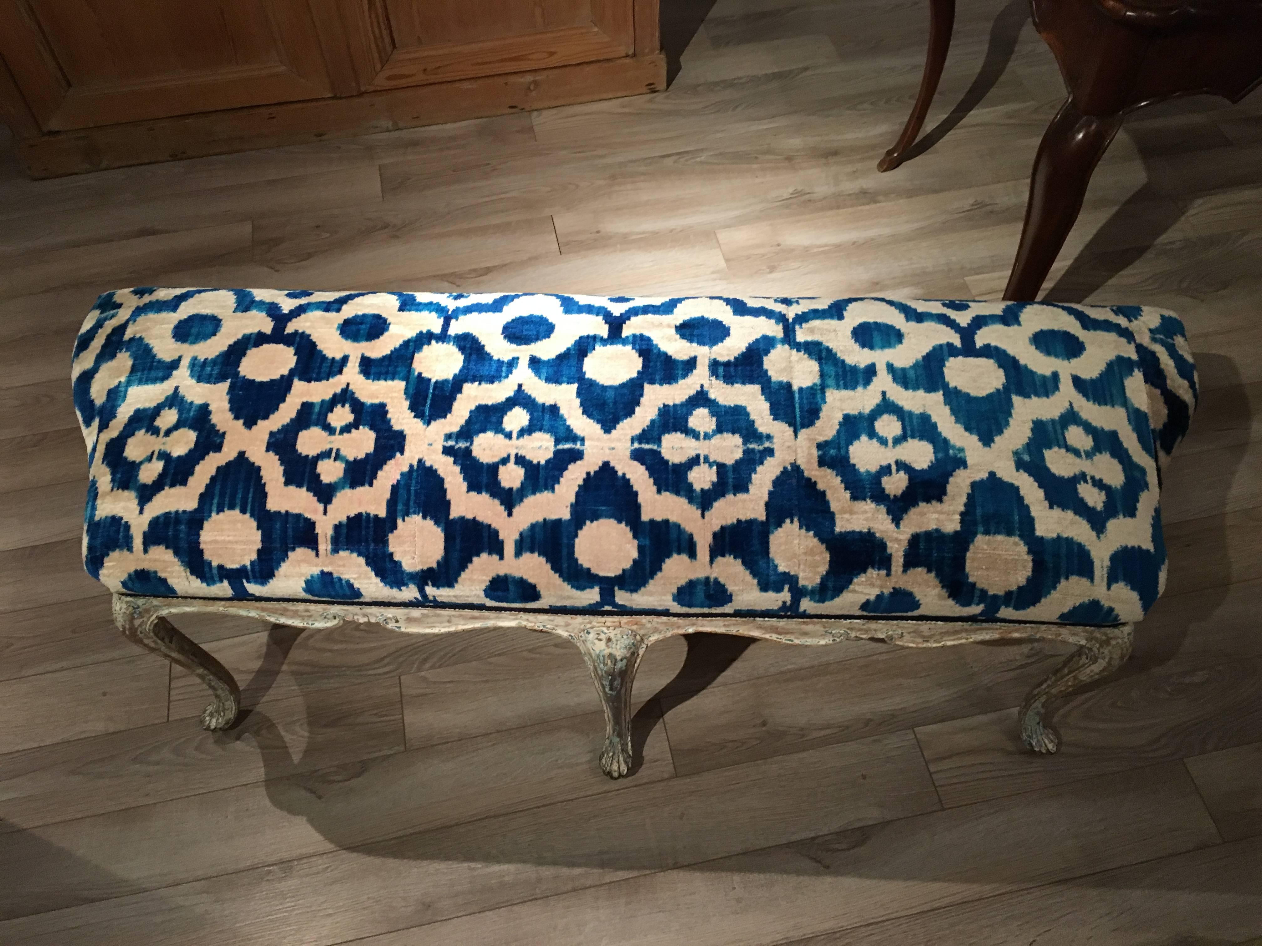 18th Century Italian Upholstered Bench 1