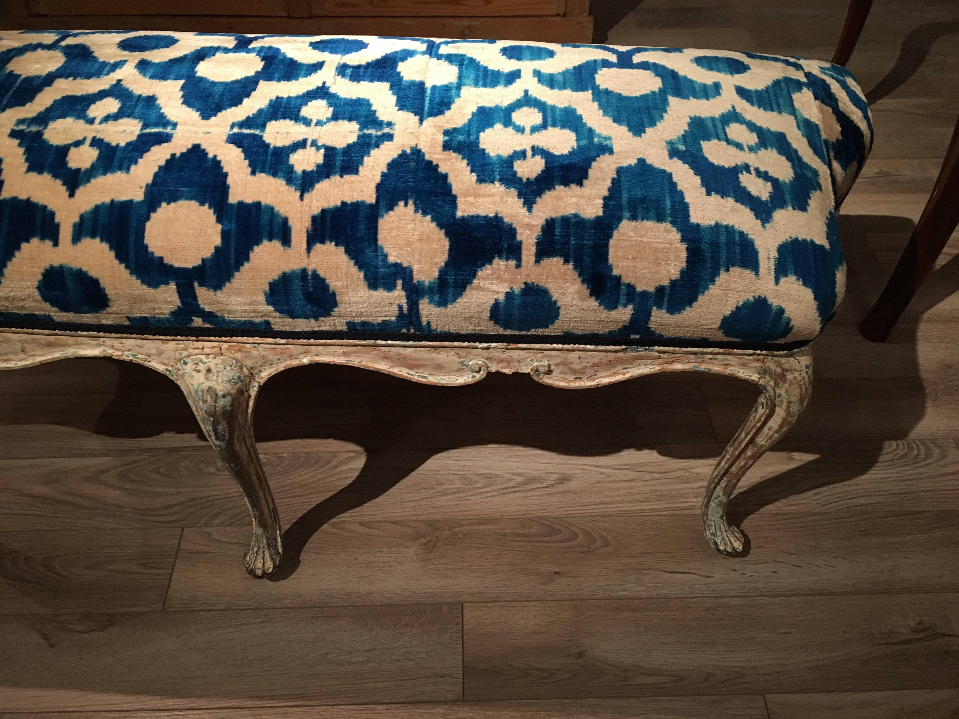 18th Century Italian Upholstered Bench 4