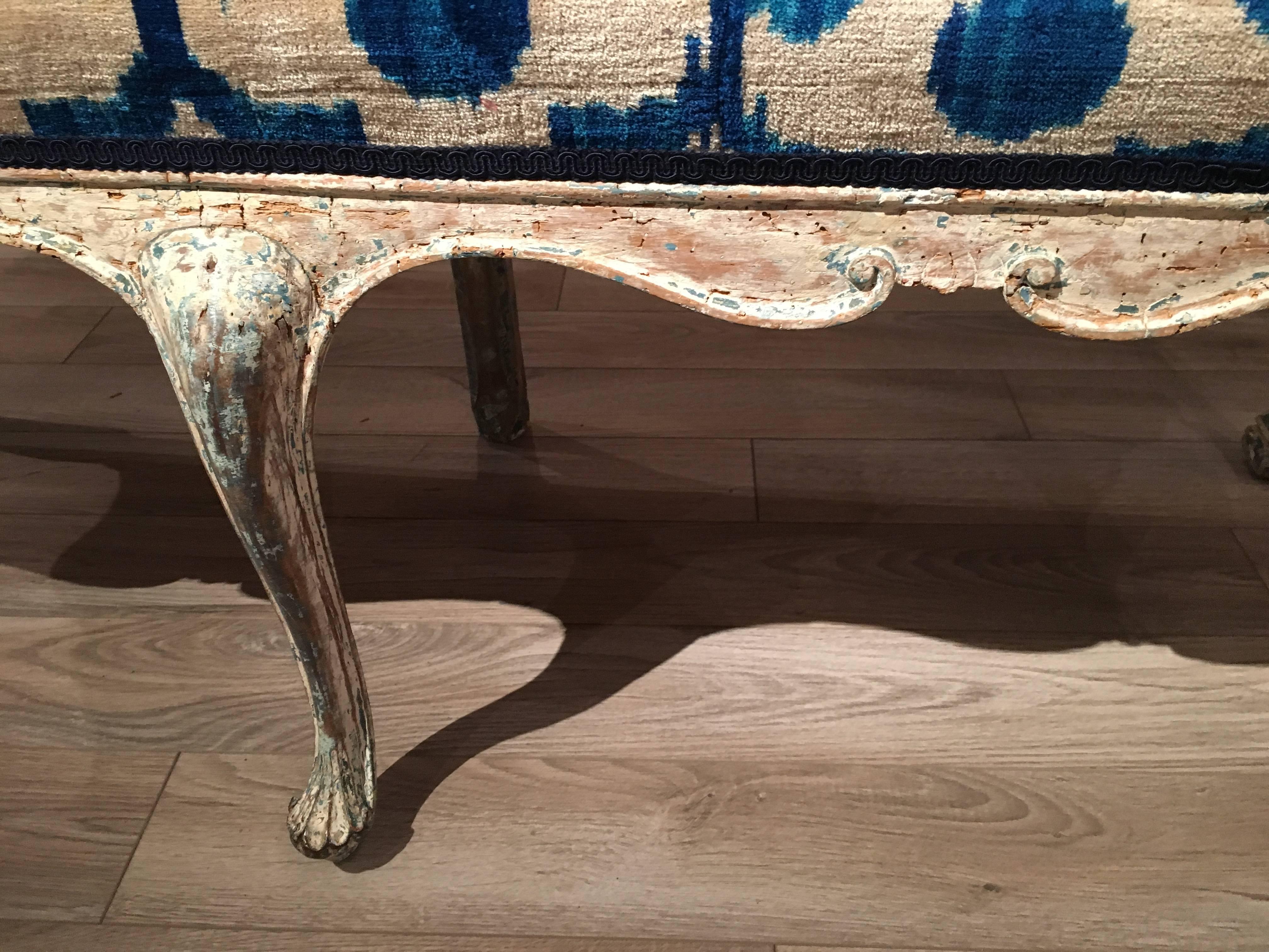 18th Century Italian Upholstered Bench 2