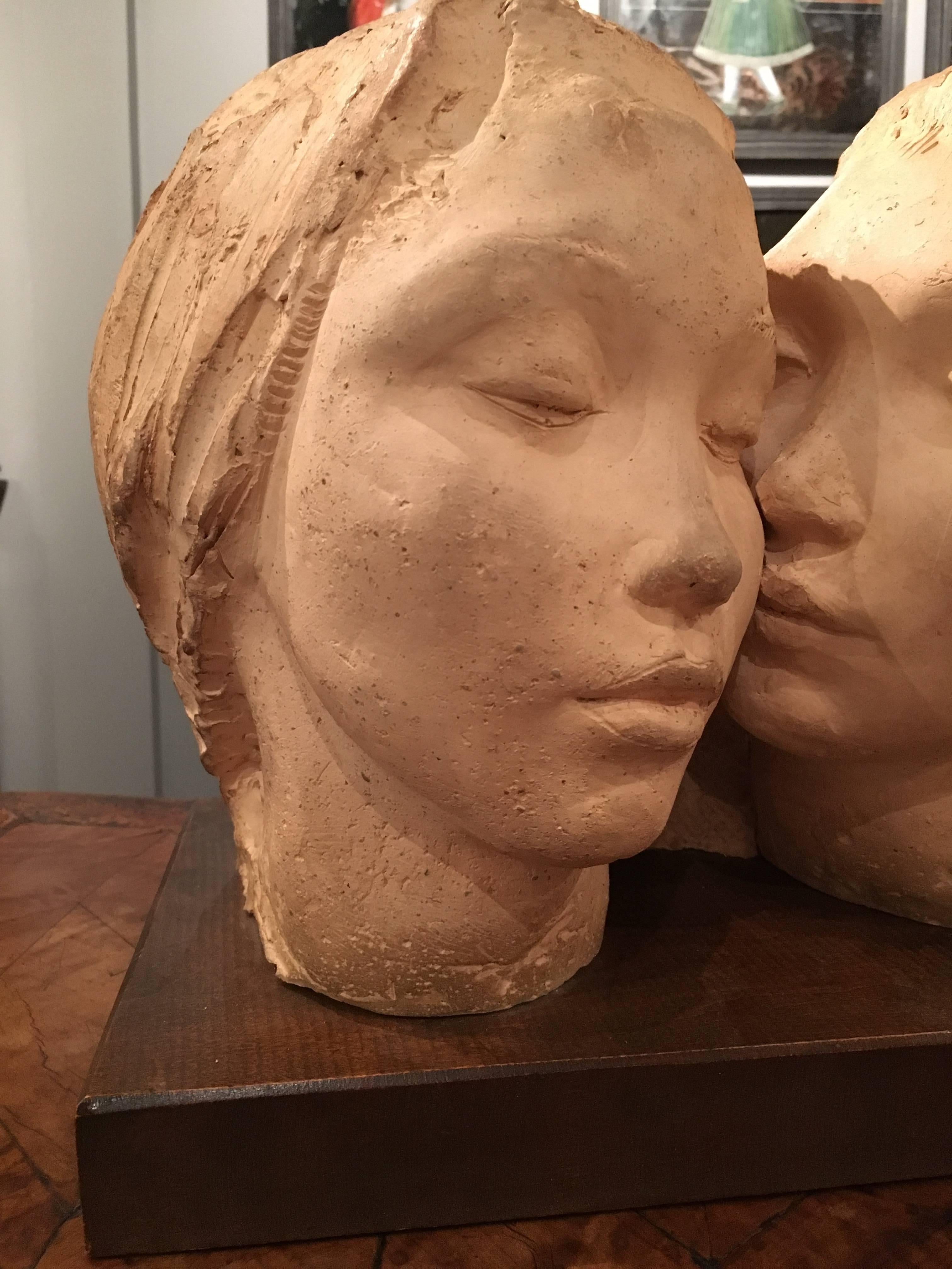 Stucco Sculpture of Two Women, by Dorothea Greenbaum 1