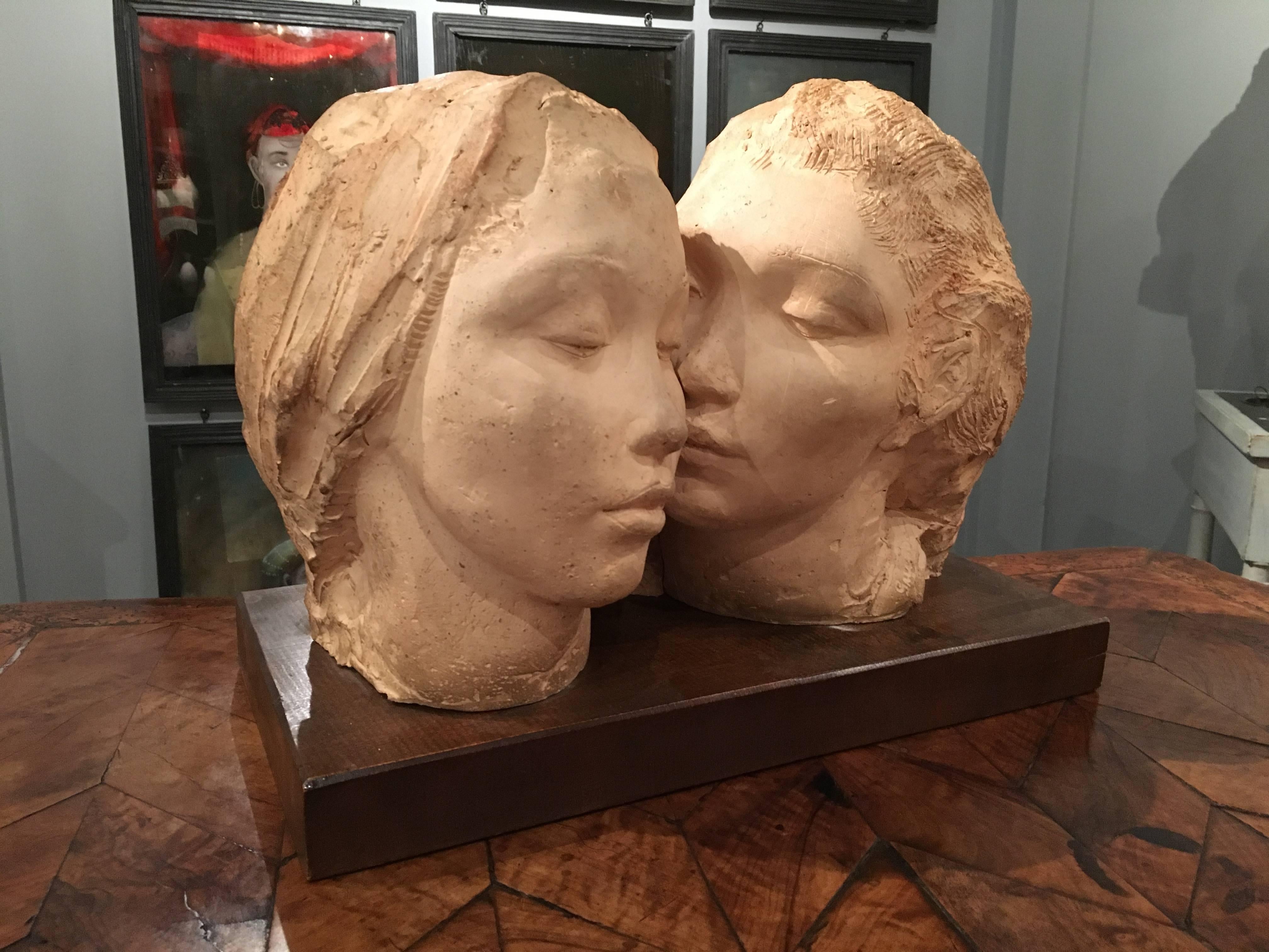 Stucco Sculpture of Two Women, by Dorothea Greenbaum 2