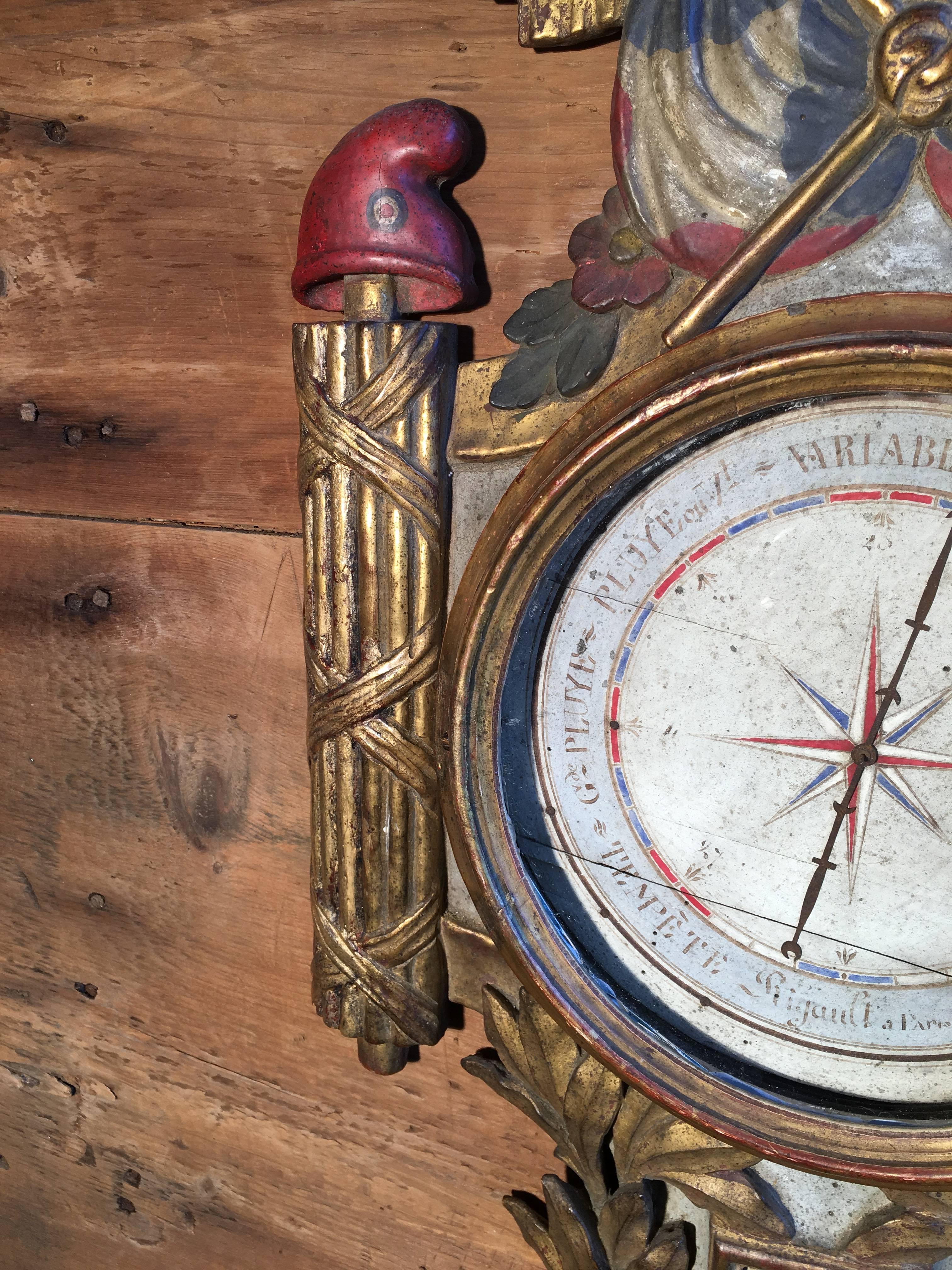 Gilt Rare French Revolution Era Barometer