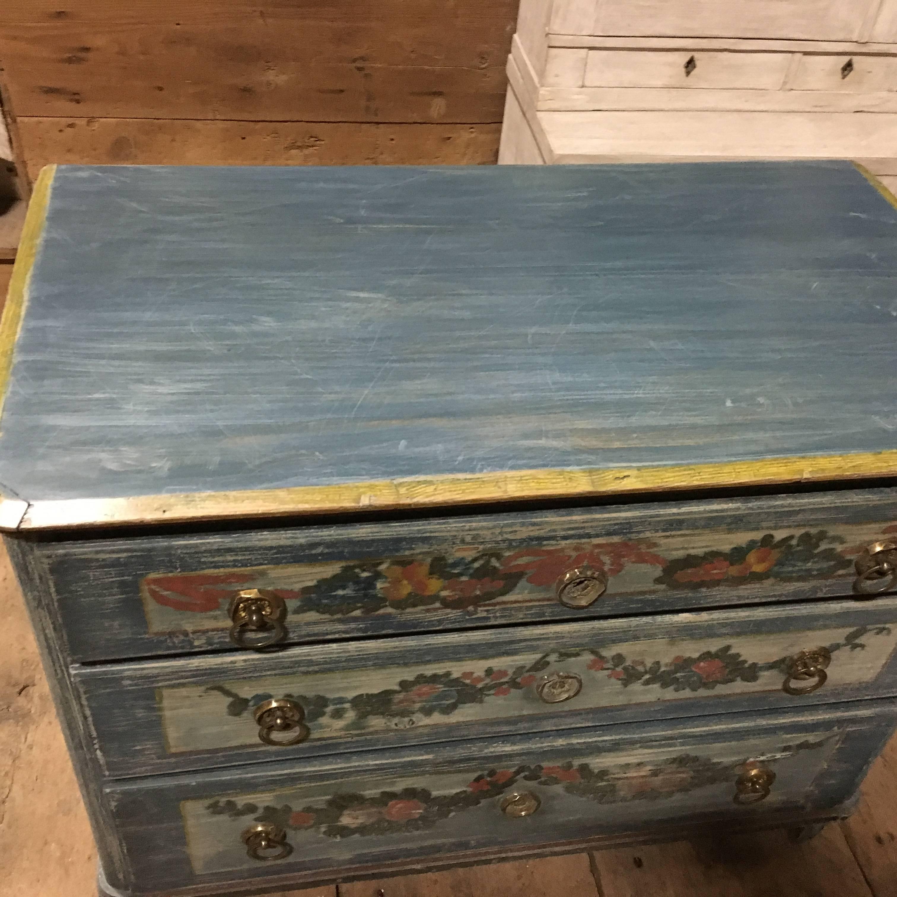 Country Early 19th Century Painted Commode, Continental