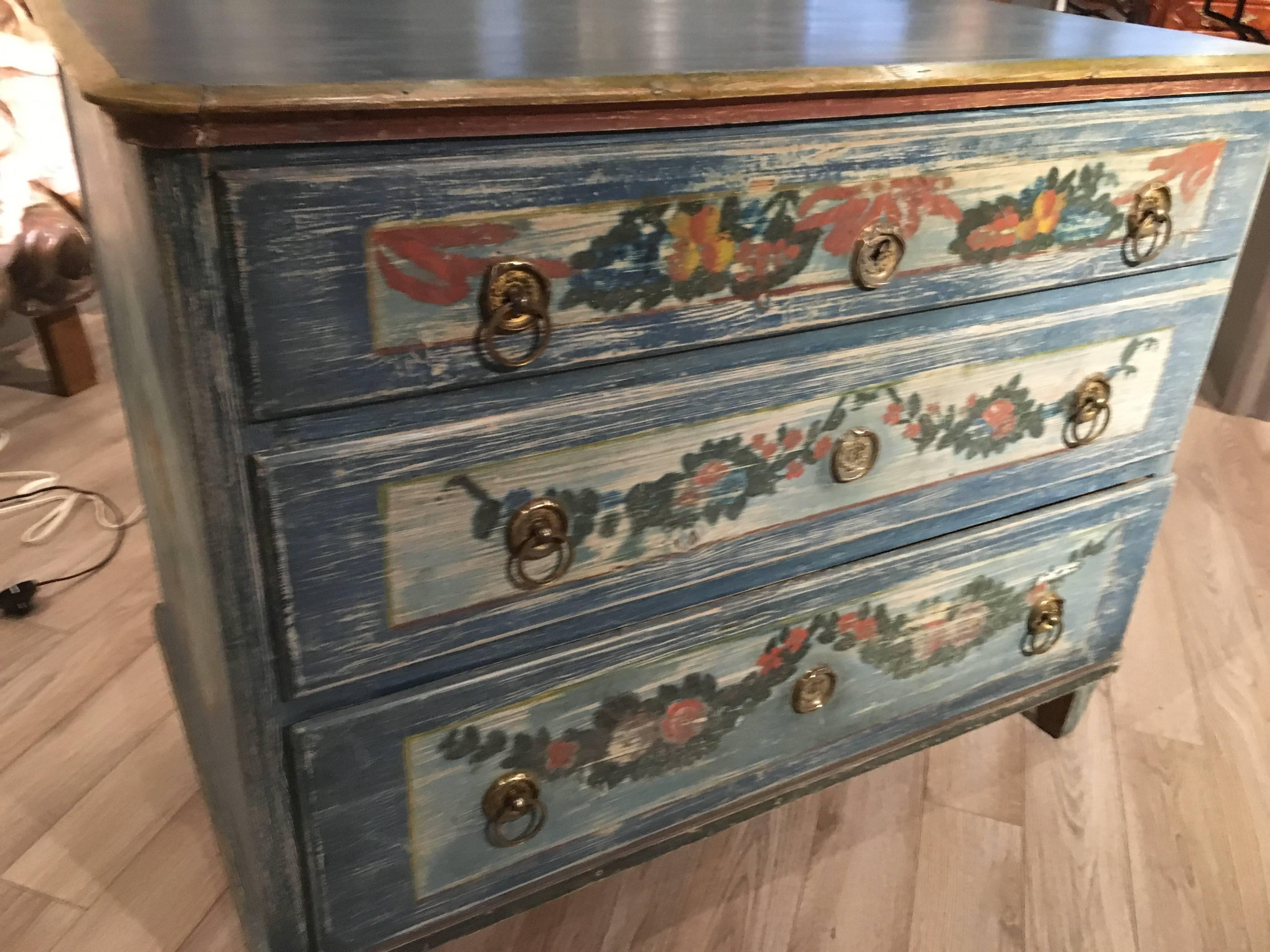 Early 19th Century Painted Commode, Continental 2