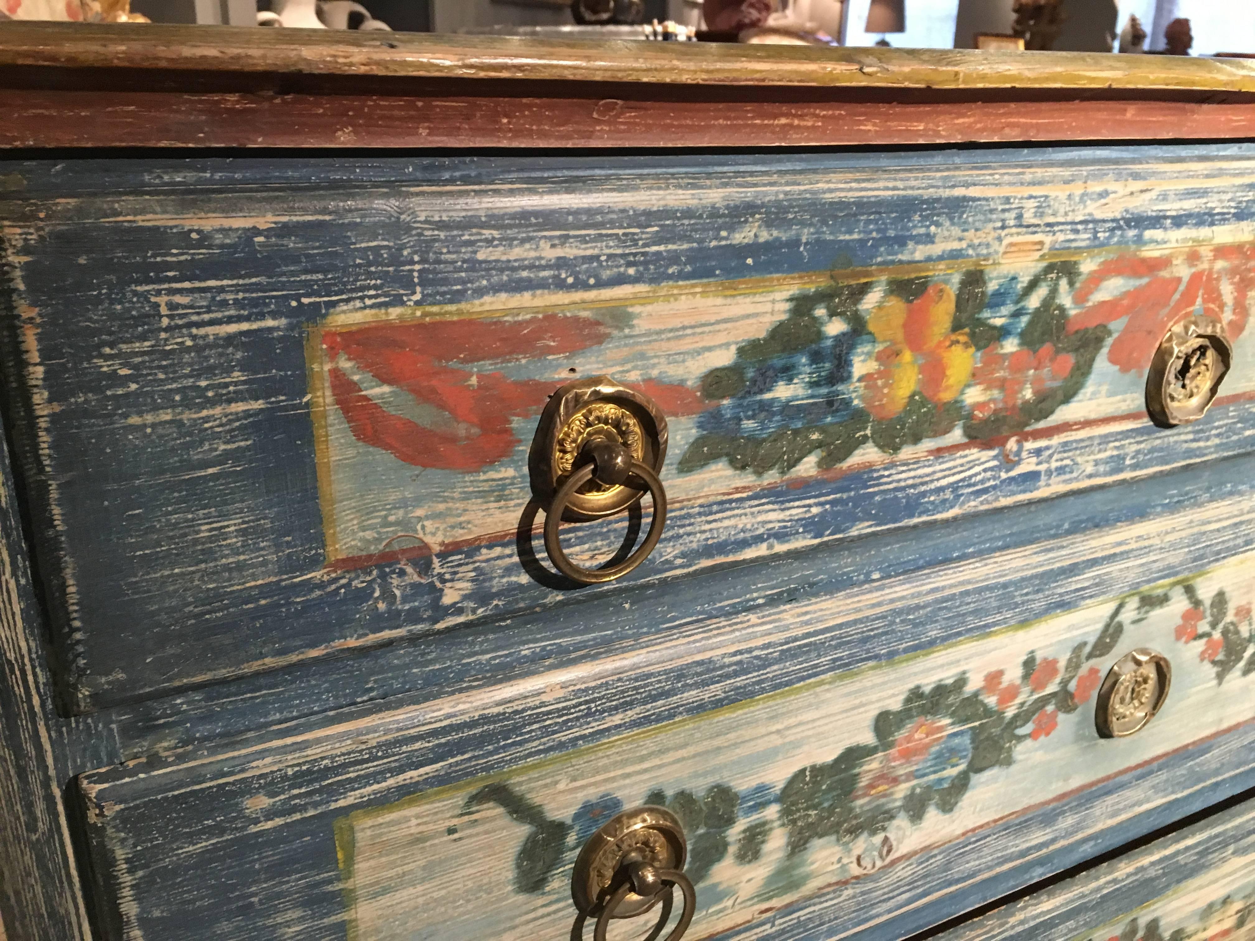 Early 19th Century Painted Commode, Continental 4