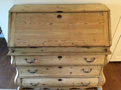 Dutch Bombe Secretaire Desk in Pine