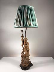 Pair of Figural Candlestick Lamps, Italian, 19th Century