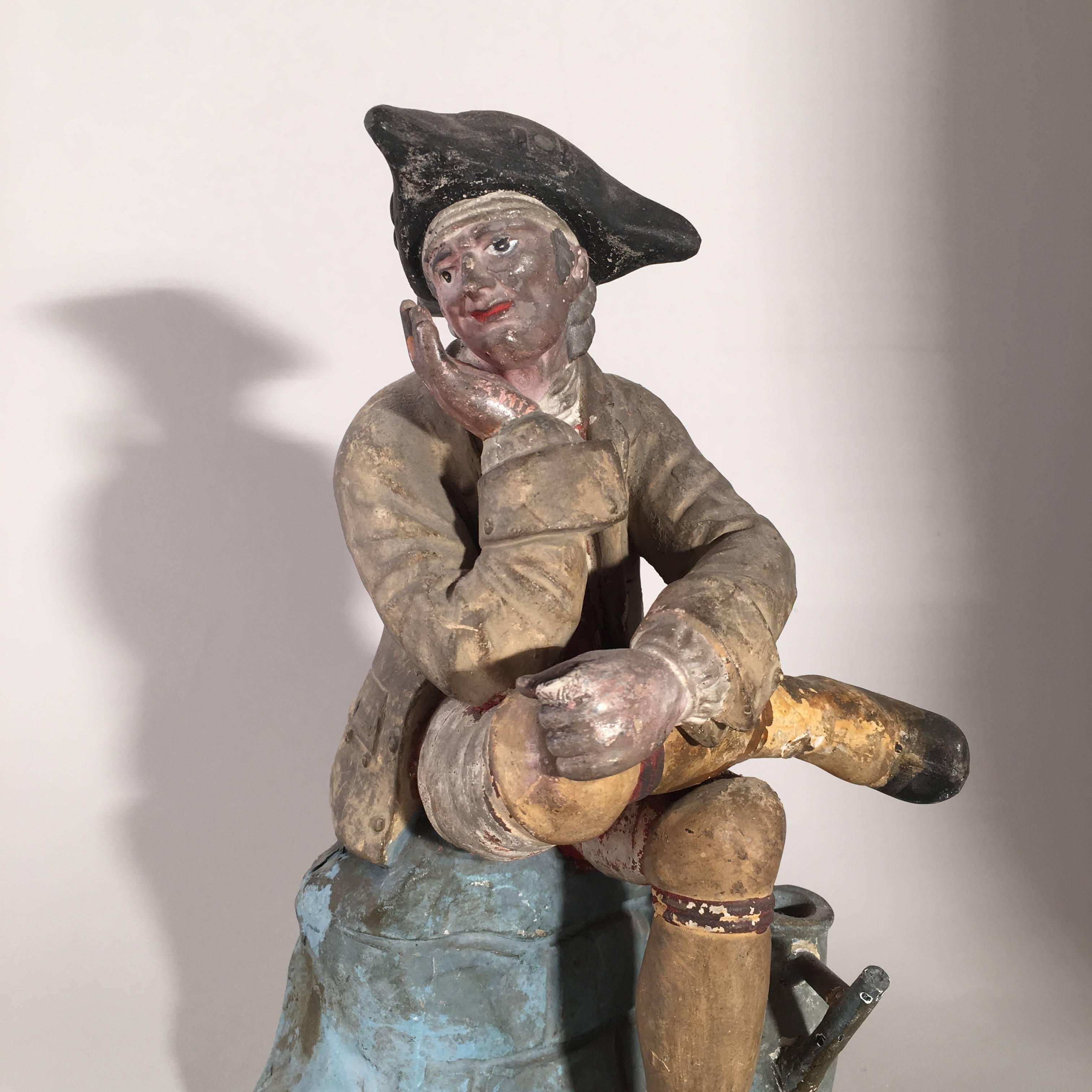 18th Century French Provincial Figurine of a Gardener In Good Condition In Doylestown, PA
