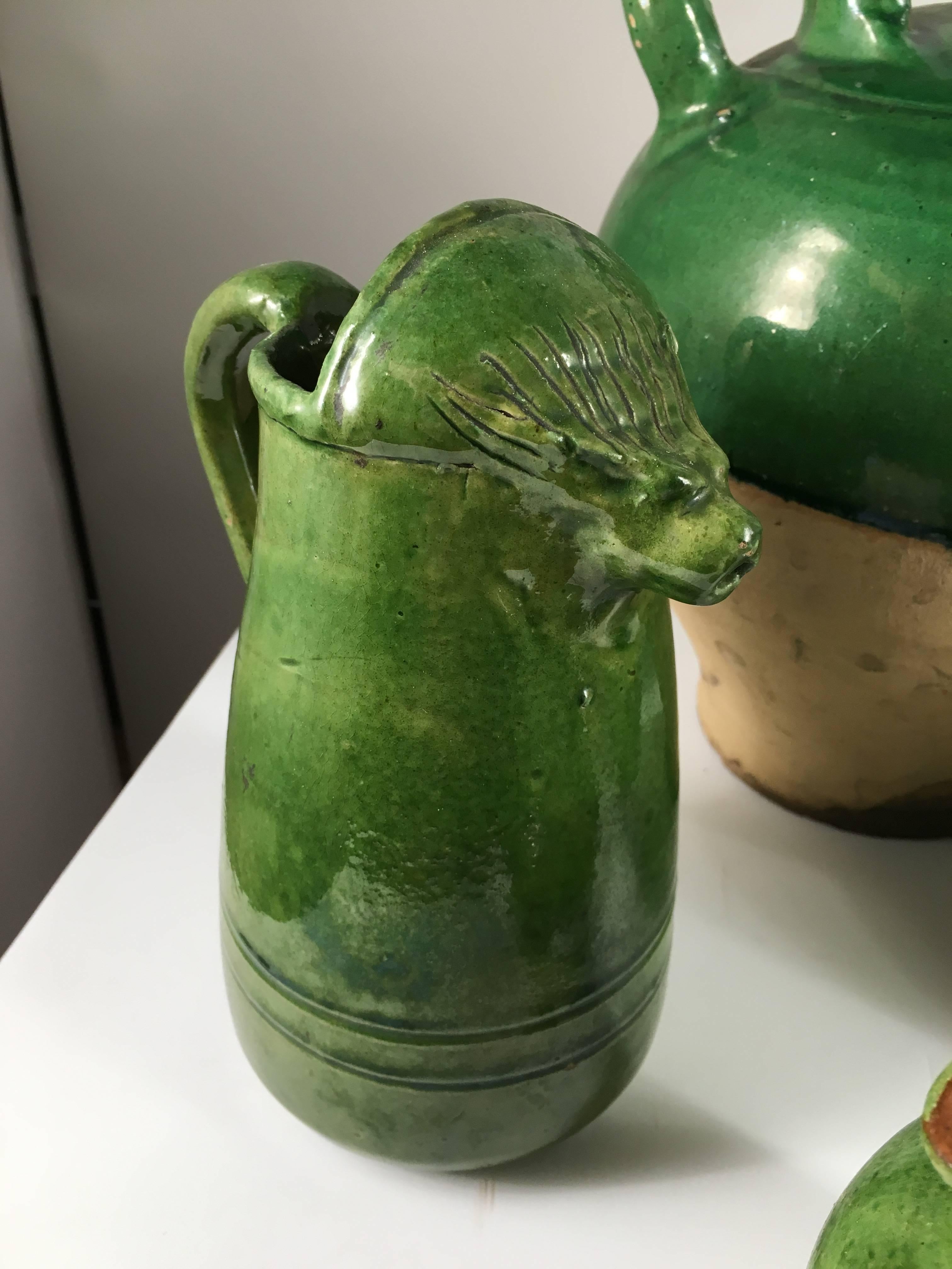 Collection of Green Provencale Pottery, French, 19th & 20th Century 2