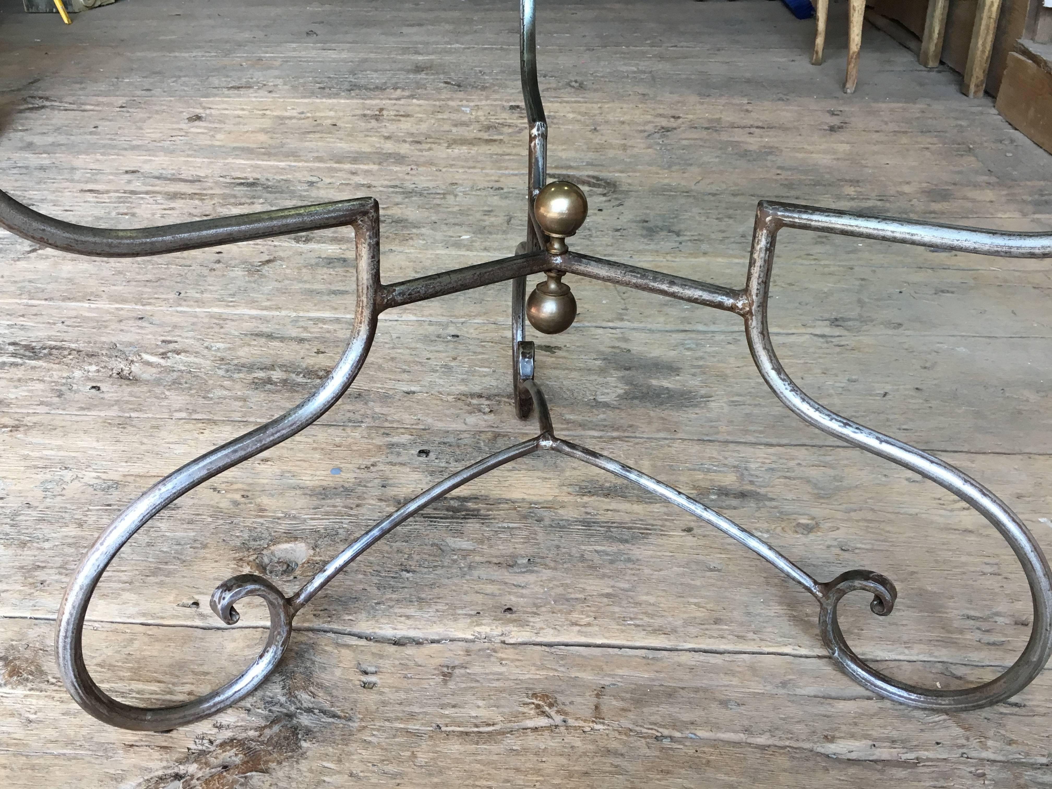 French Provincial Provincial French Wrought Iron Centre Table, Pierre Deux, circa 1980