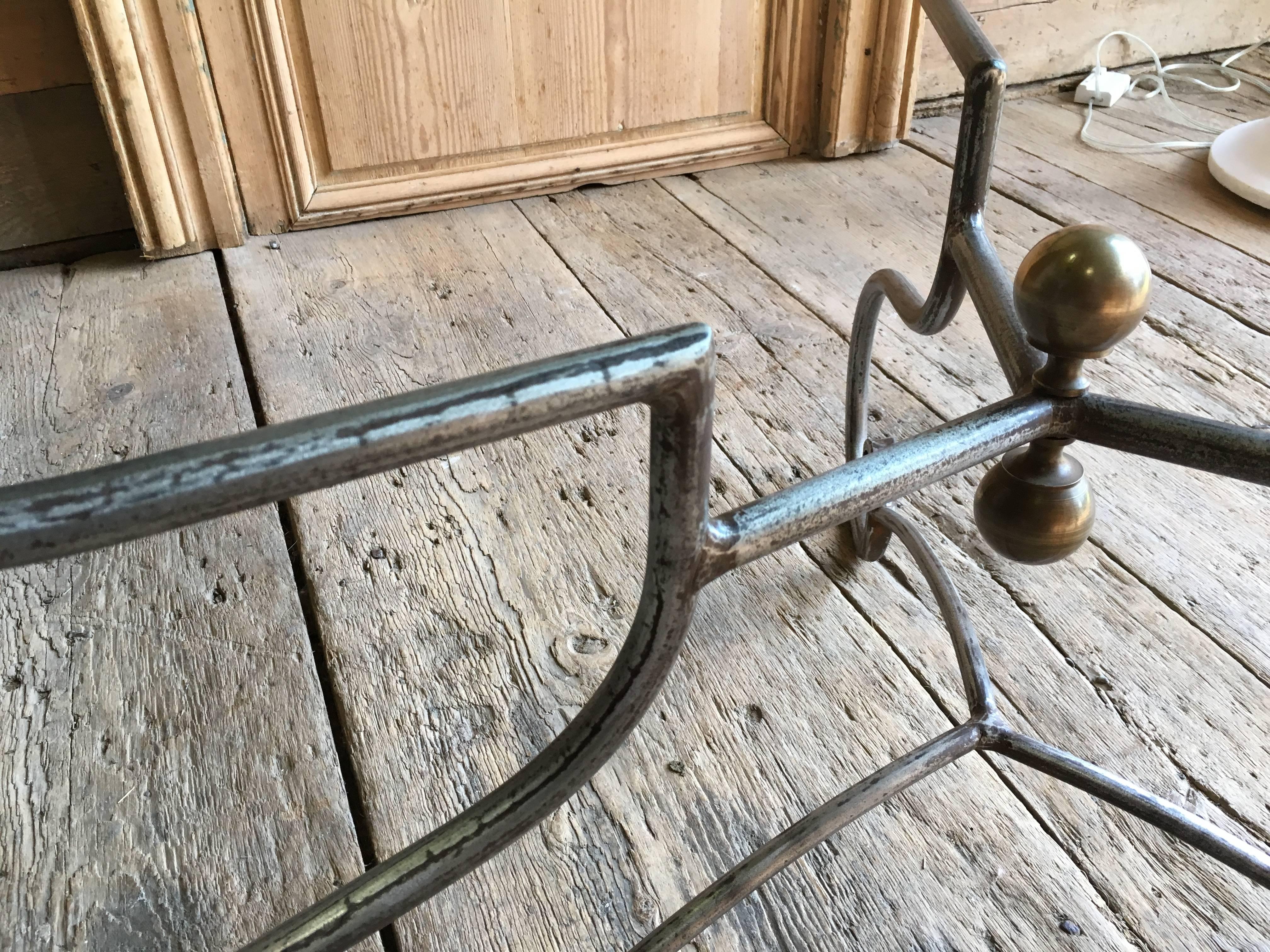 Provincial French Wrought Iron Centre Table, Pierre Deux, circa 1980 In Good Condition In Doylestown, PA