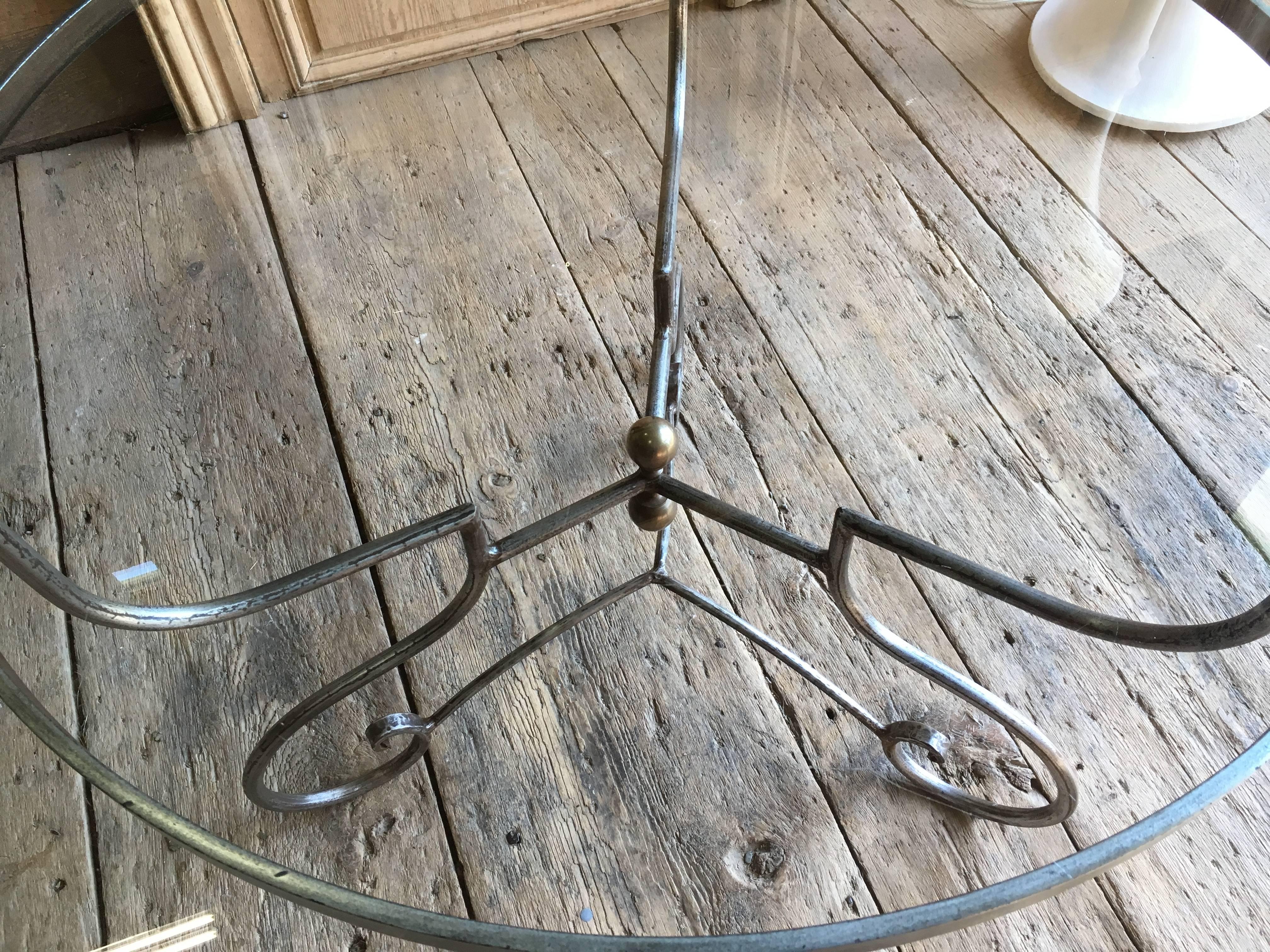 20th Century Provincial French Wrought Iron Centre Table, Pierre Deux, circa 1980