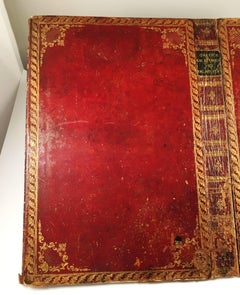 Large Red Leather Desk Blotter, 18th Century