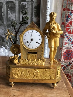 French Empire Figural Mantel Clock, circa 1805