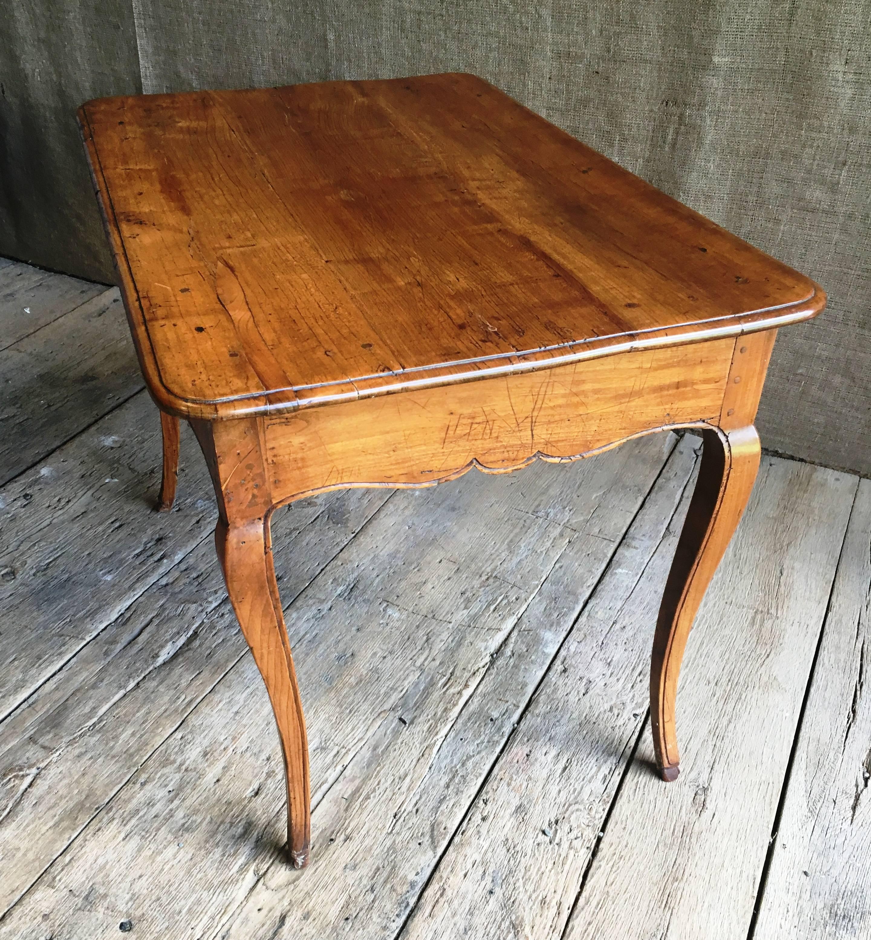 French Louis XV Period Fruit-Wood Side Table