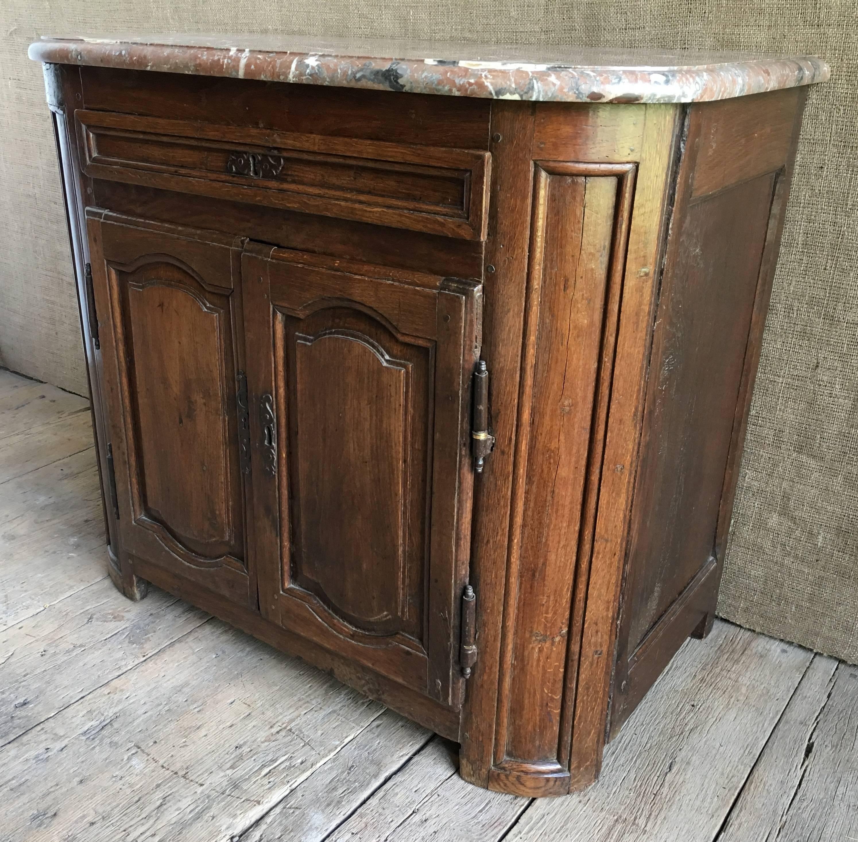 Oak Petite French Buffet 18th Century