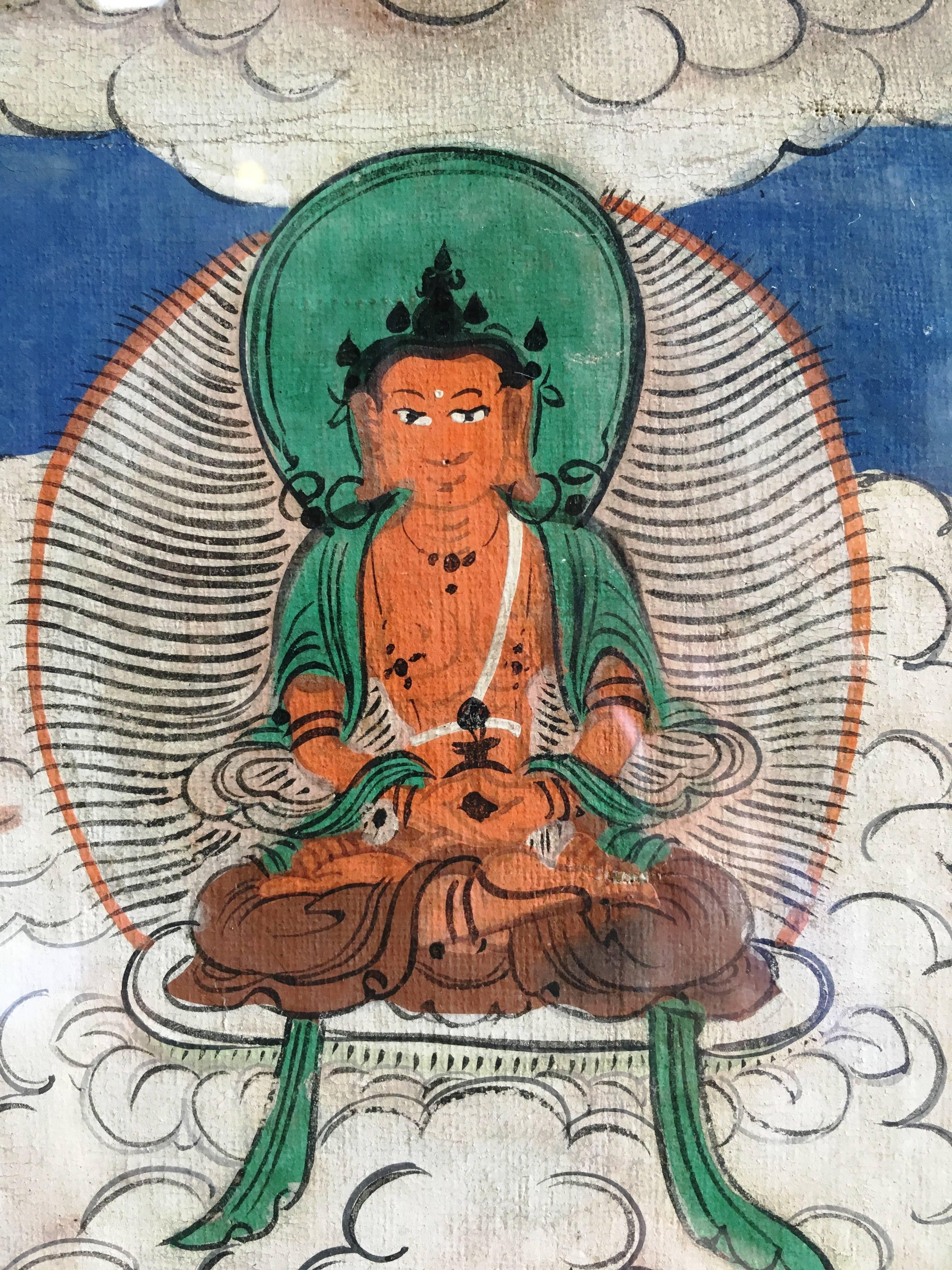 Tibetan Thangka, 19th Century In Excellent Condition In Doylestown, PA