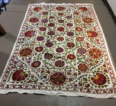 Vintage Uzbek Needlepoint Suzani