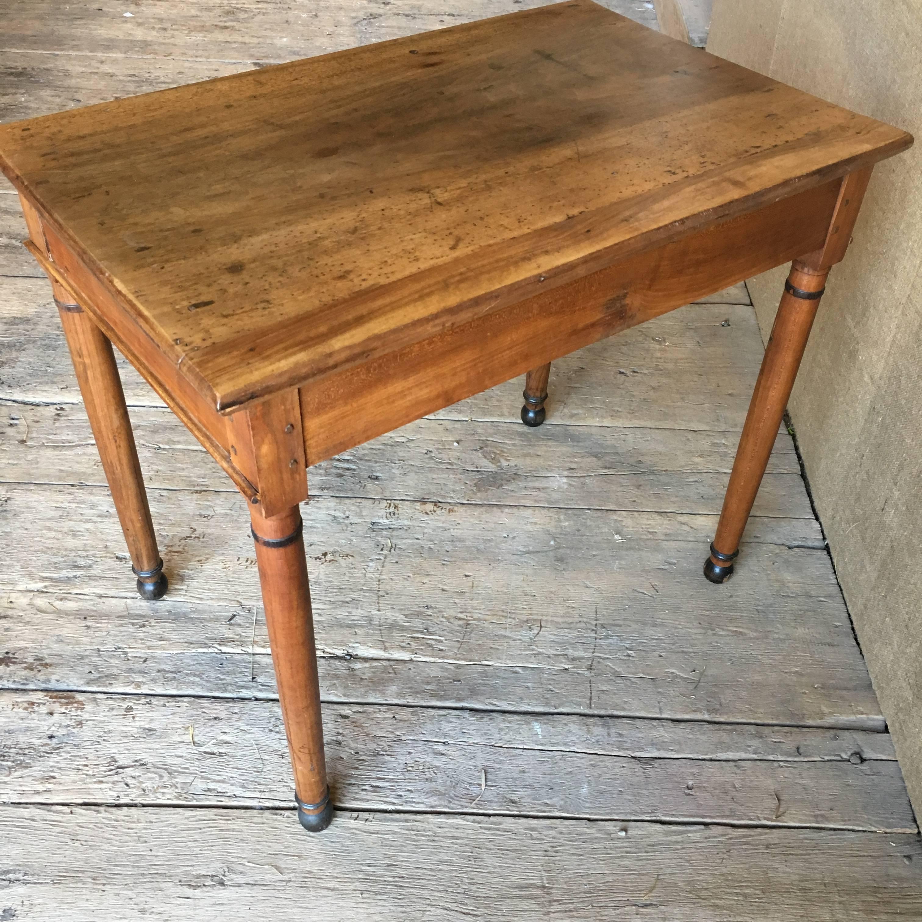 French Country Directoire Side Table, circa 1800 In Good Condition In Doylestown, PA