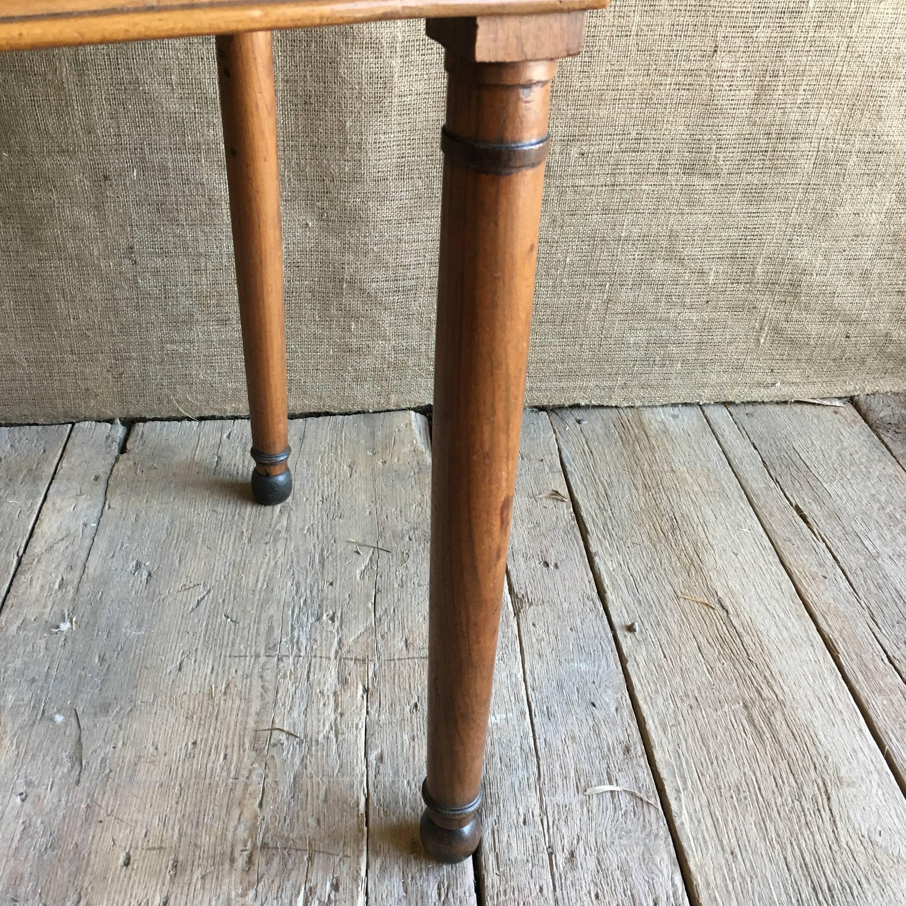 Walnut French Country Directoire Side Table, circa 1800