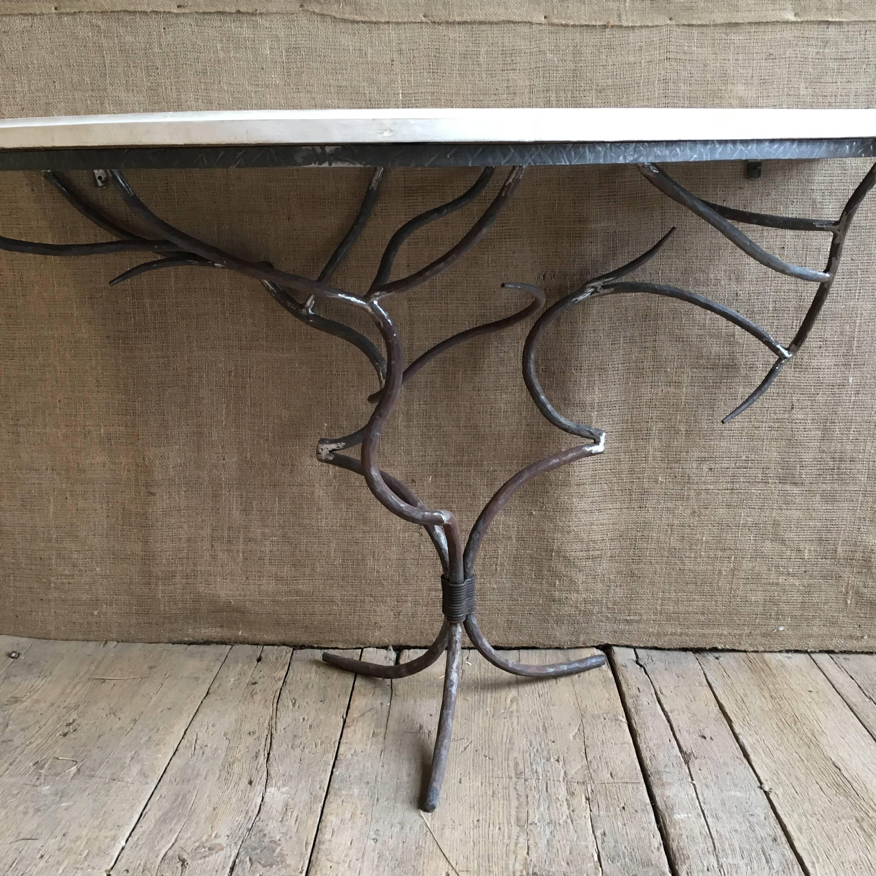 American Wrought Iron Branches Console