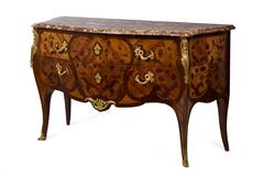 Louis XV Style Ormolu-Mounted Kingwood Commode