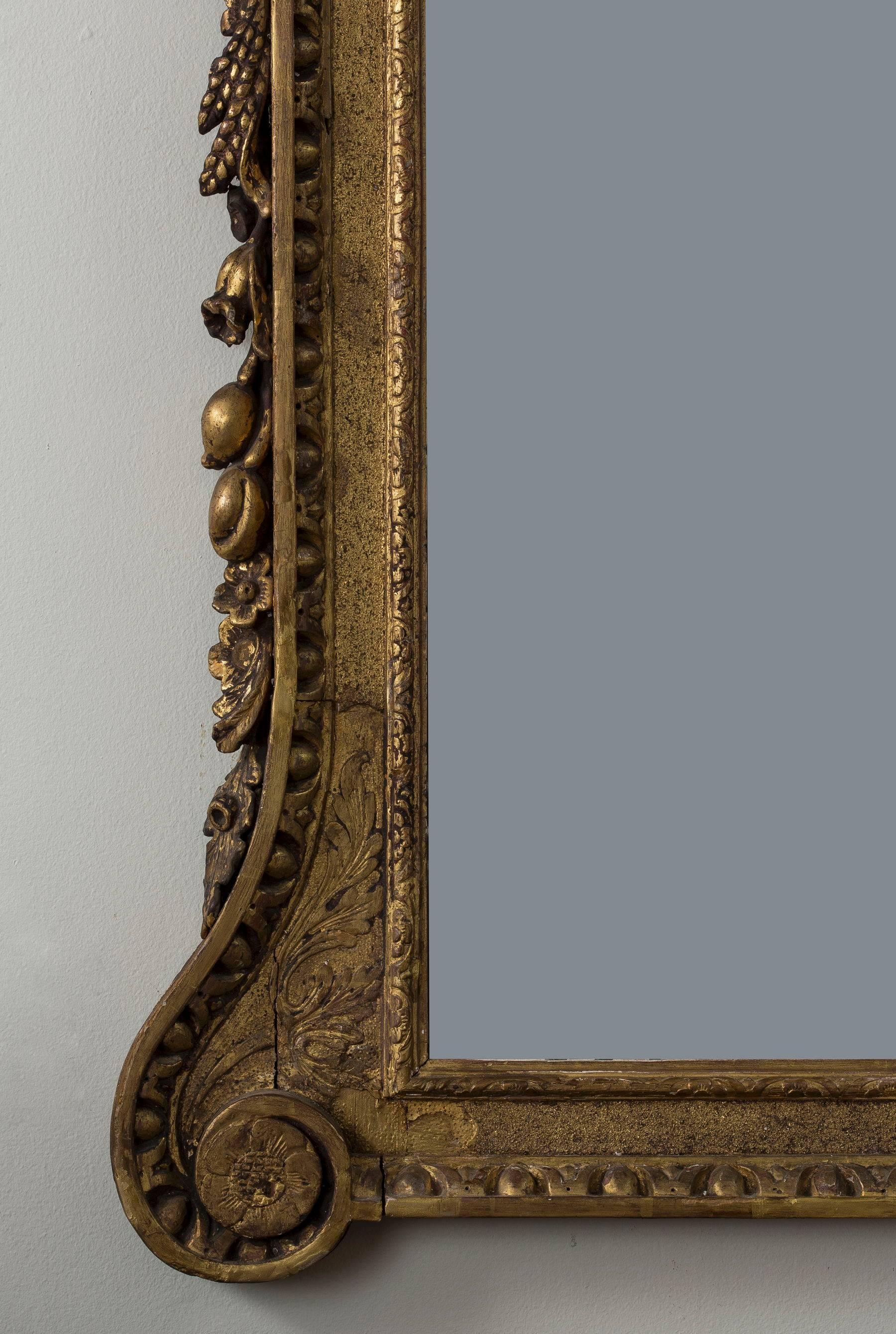Georgian George II Giltwood Mirror For Sale