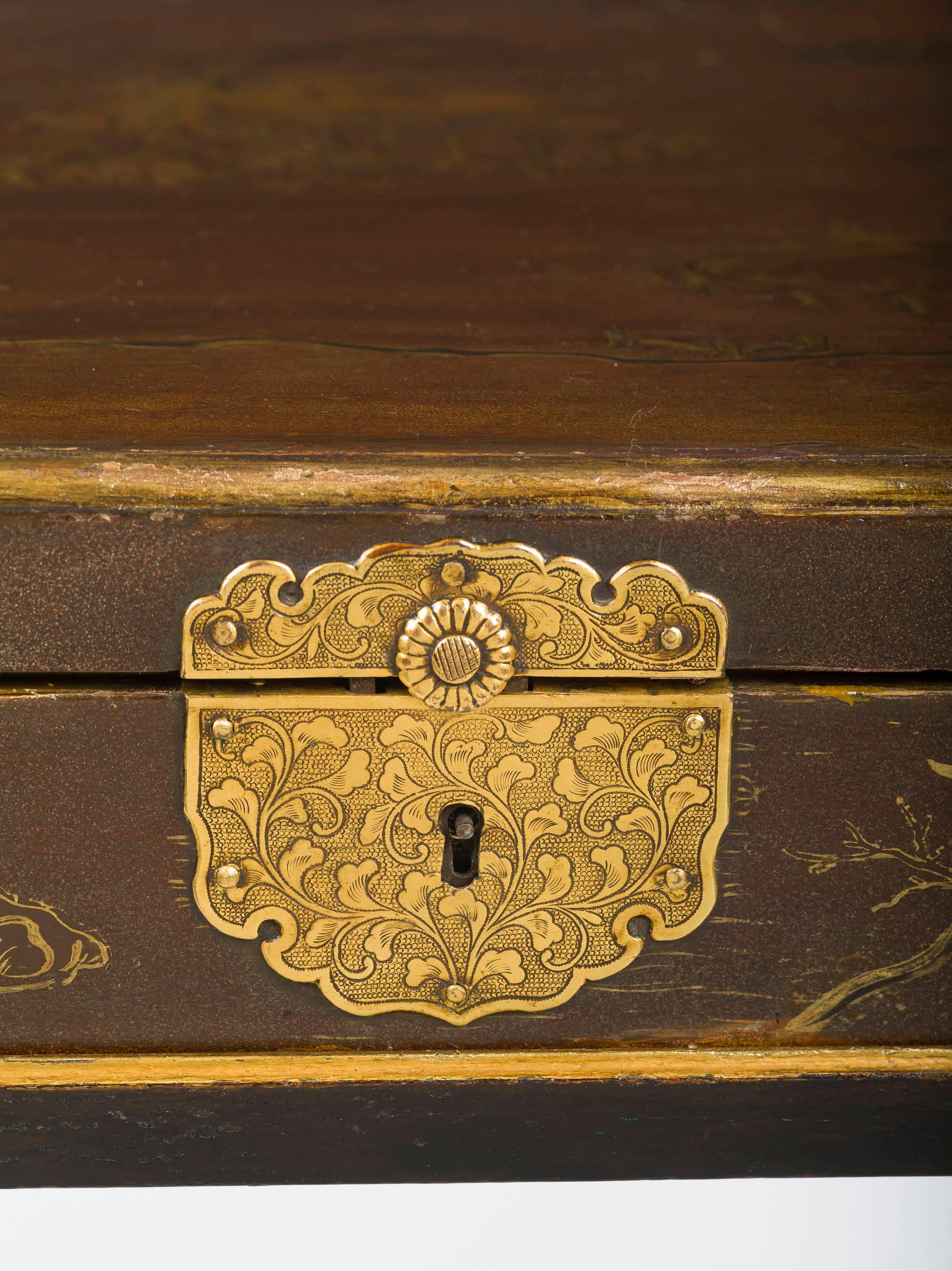 Rare Regency Lacquered Writing Table For Sale 4