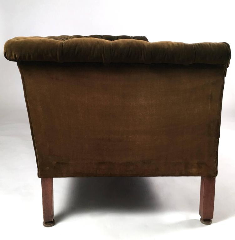 19th Century Green Tufted Velvet Chesterfield Sofa at 1stDibs green velvet chesterfield sofa