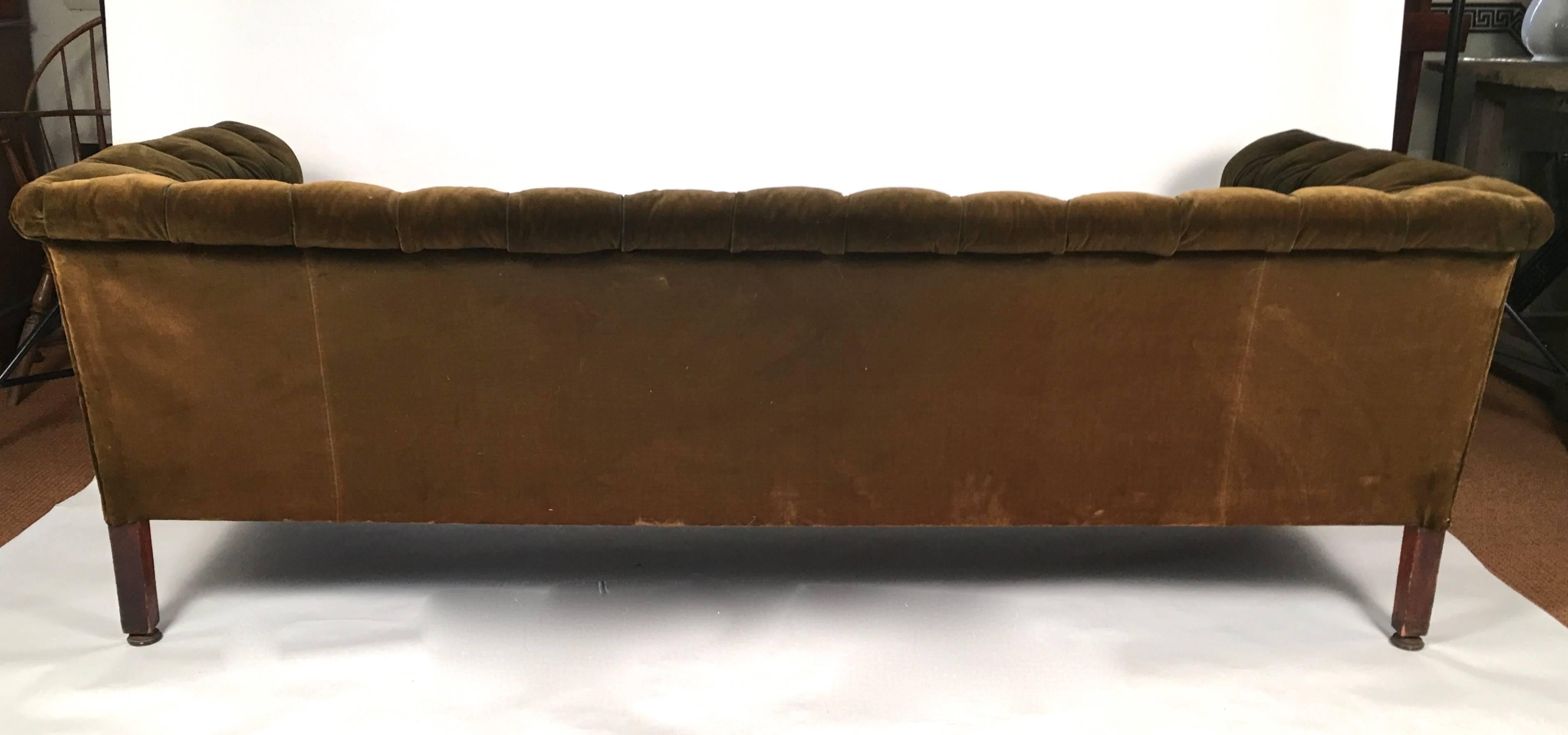 green chesterfield sofa velvet