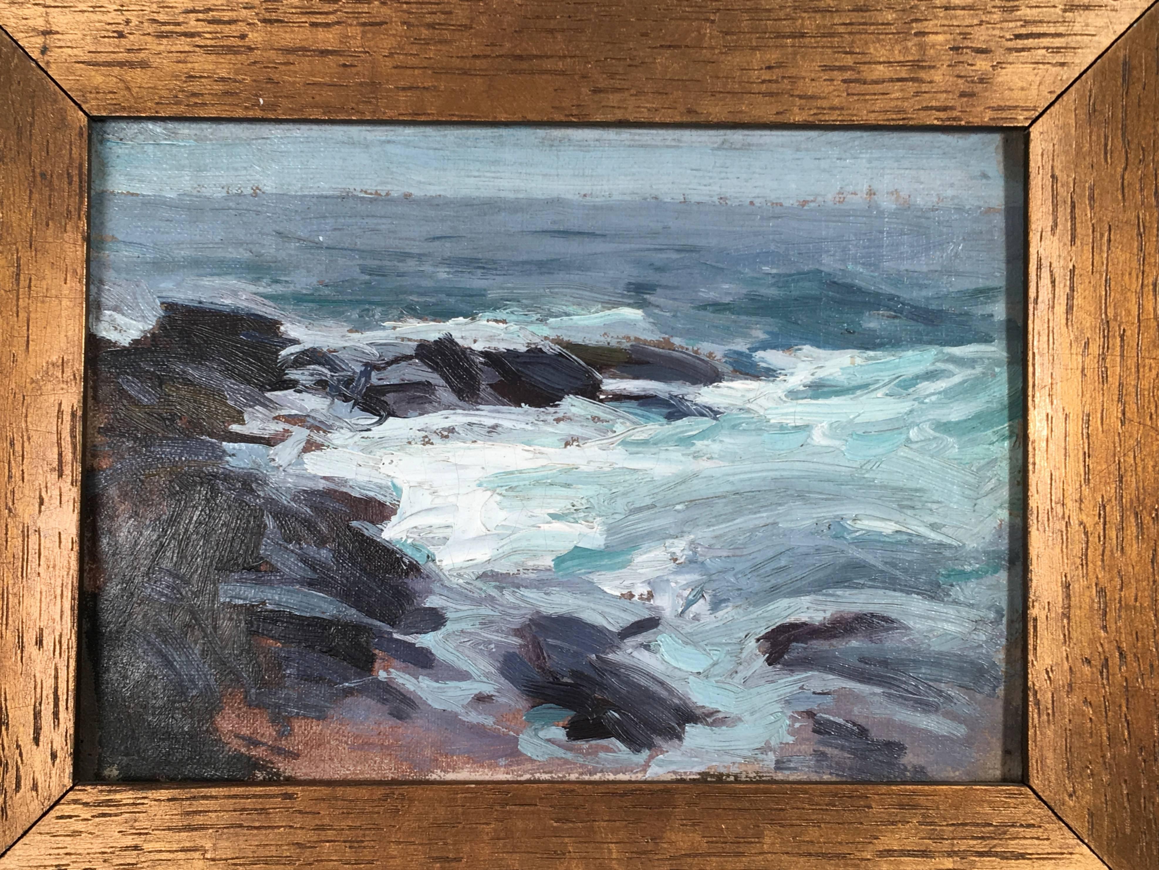 Pair of Small Seascape Paintings in the Manner of Edward Potthast 2
